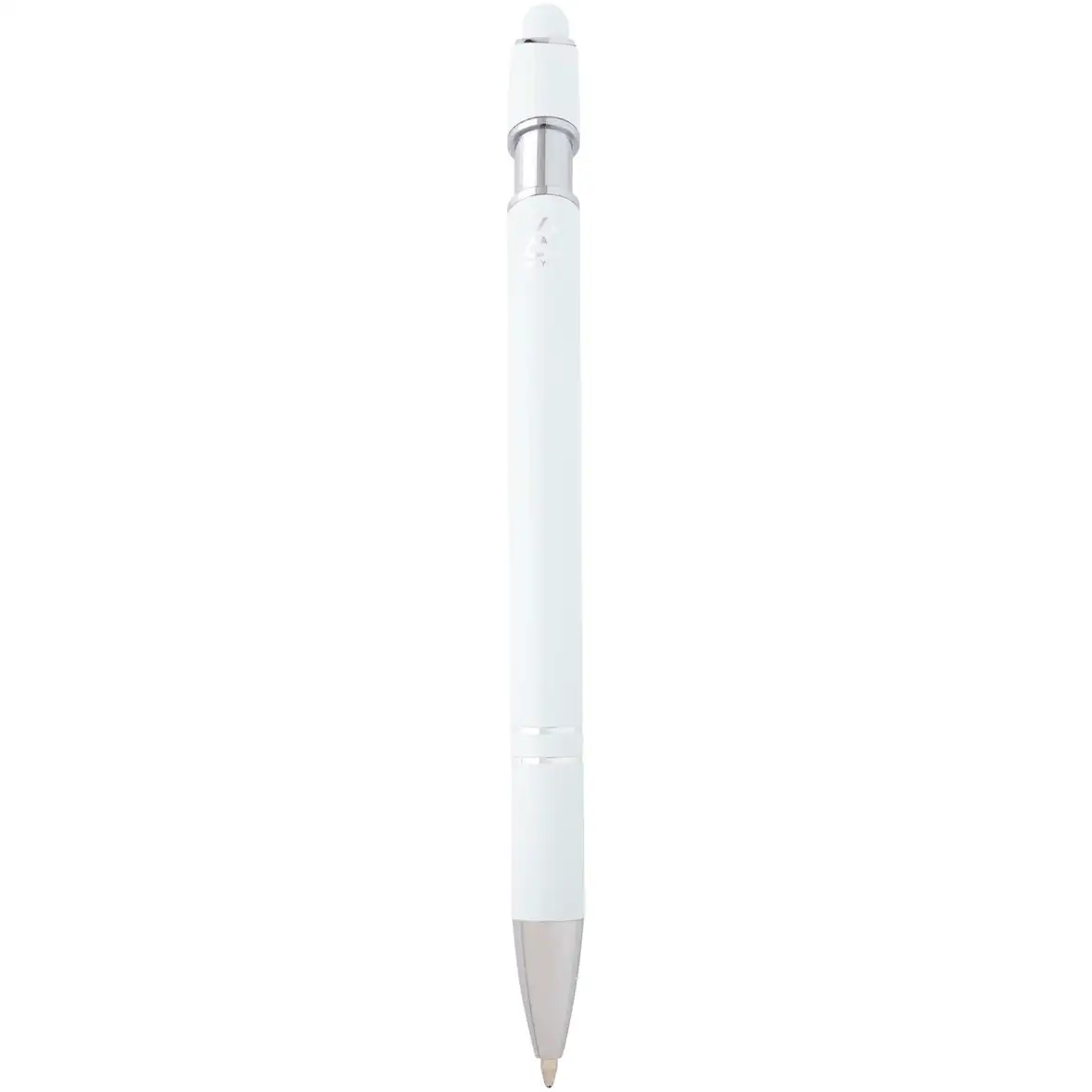 Kugelschreiber mit silbernem Finish (blaue Mine) – Ansicht 3