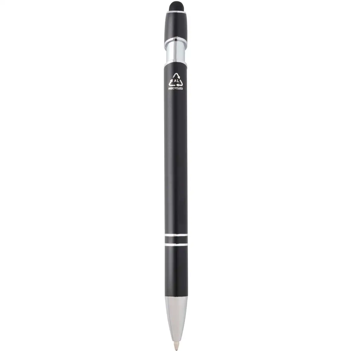 Kugelschreiber mit silbernem Finish (blaue Mine) – Ansicht 15