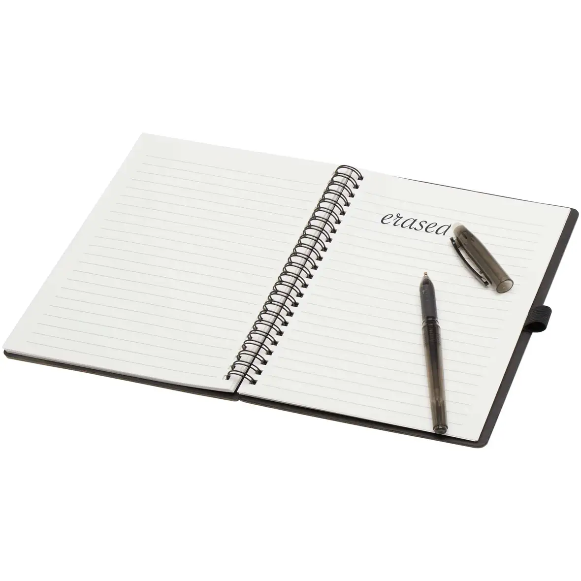 Wiederverwendbares Hardcover Notizbuch und Stiftset (schwarze Mine) – Ansicht 12