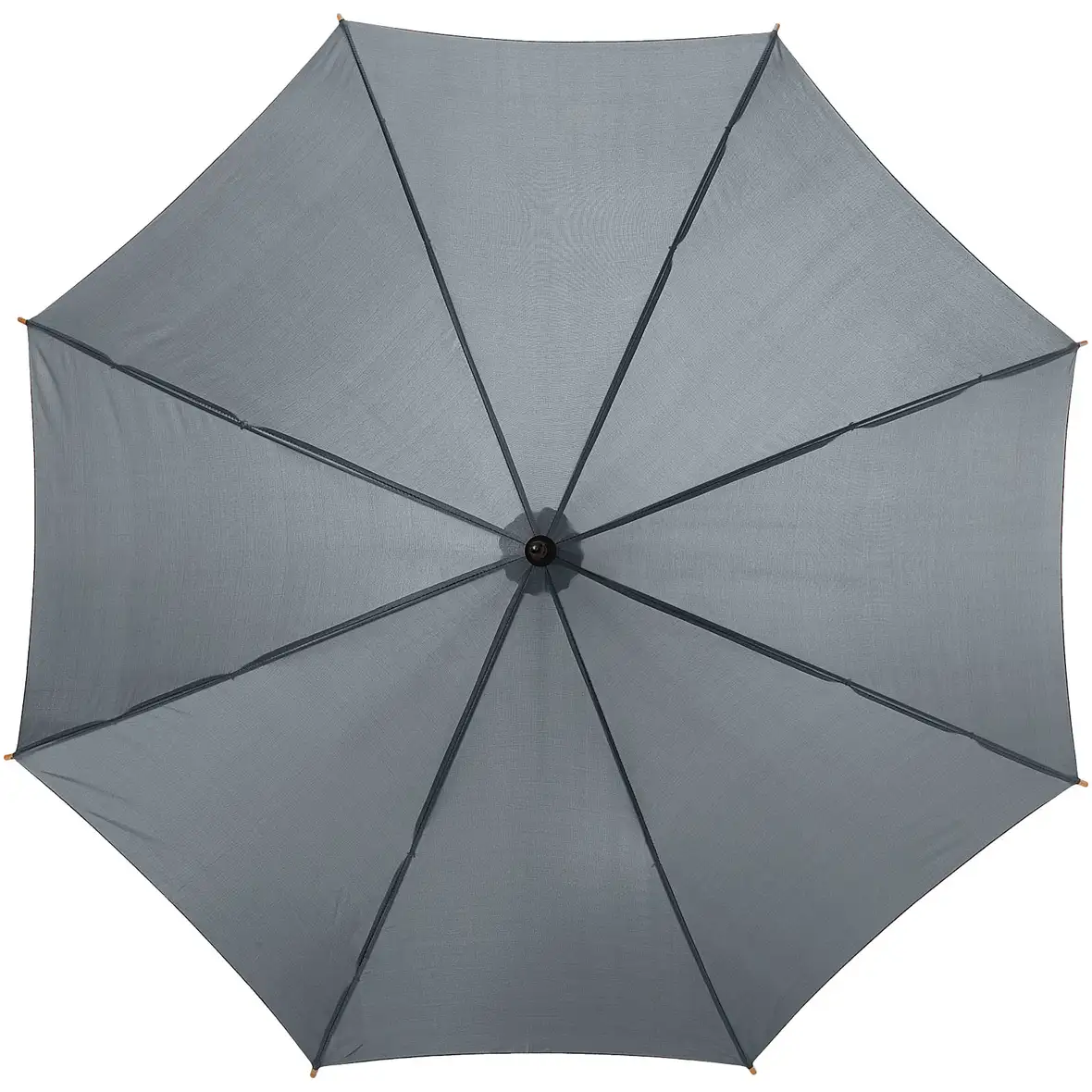 23" Automatikregenschirm mit Holzstange und -griff – Ansicht 6
