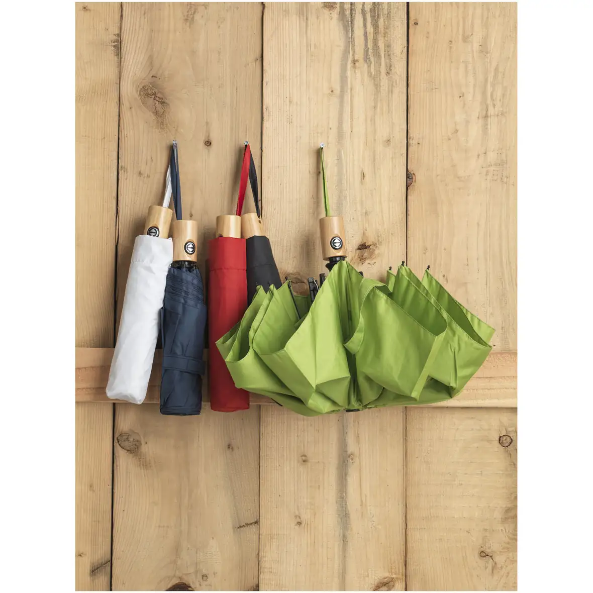 21" Vollautomatik Kompaktregenschirm aus recyceltem PET-Kunststoff – Ansicht 12