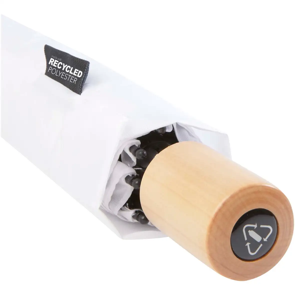 21" faltbarer winddichter Regenschirm aus recyceltem PET – Ansicht 5