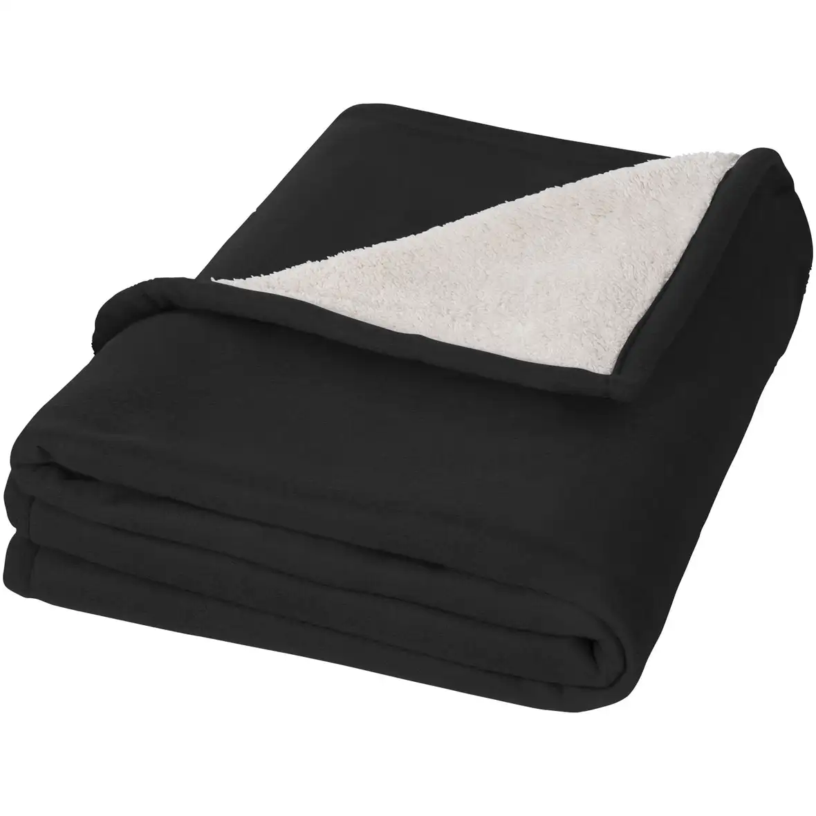 Decke aus weichem Fleece und Sherpa-Plaid – Ansicht 3