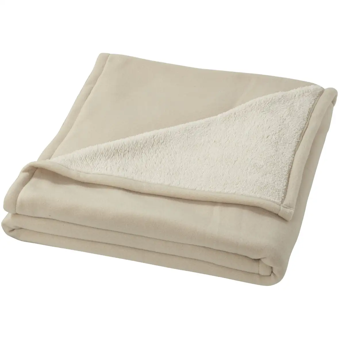 Decke aus weichem Fleece und Sherpa-Plaid – Ansicht 5
