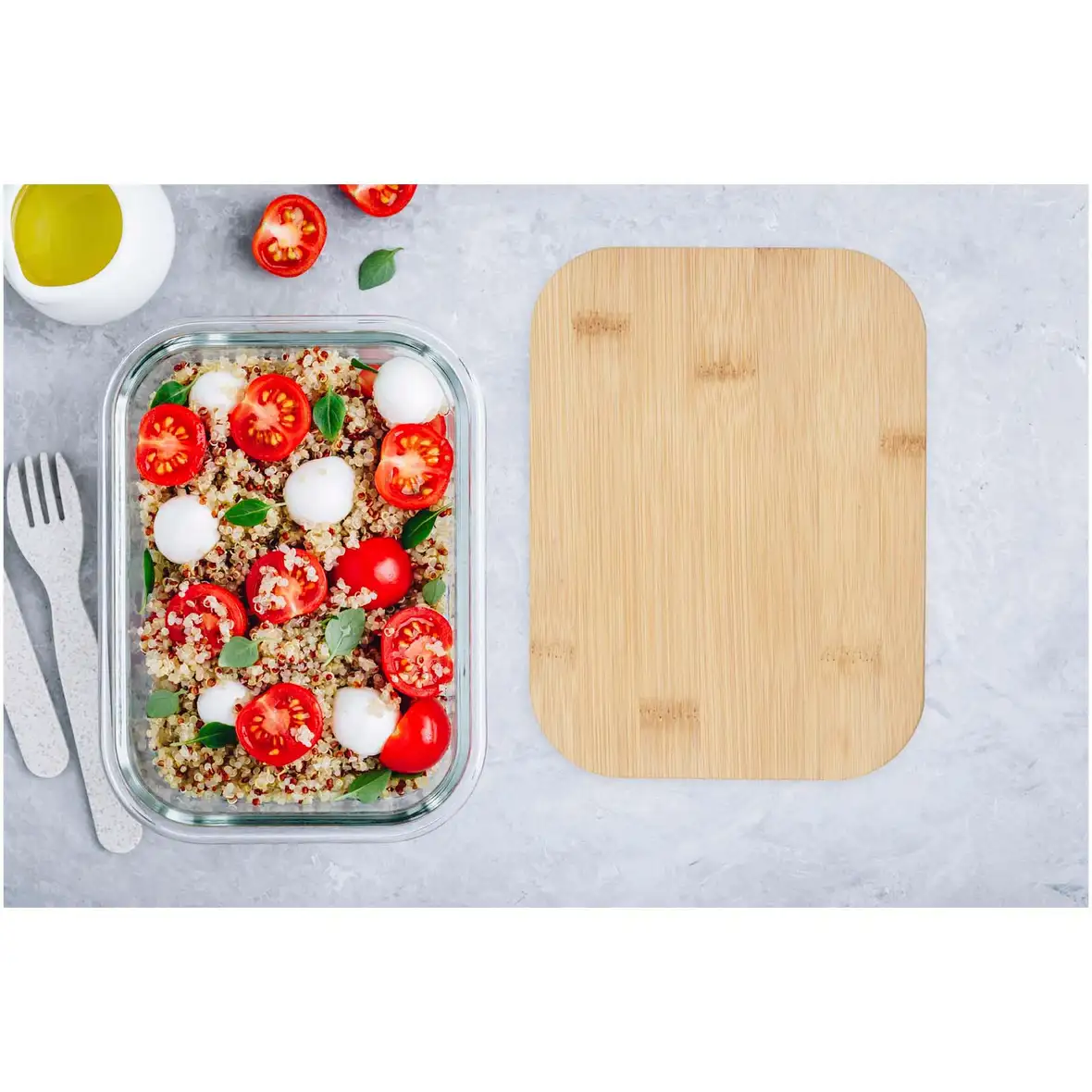 1000 ml Glas Lunchbox mit Bambusdeckel – Ansicht 16