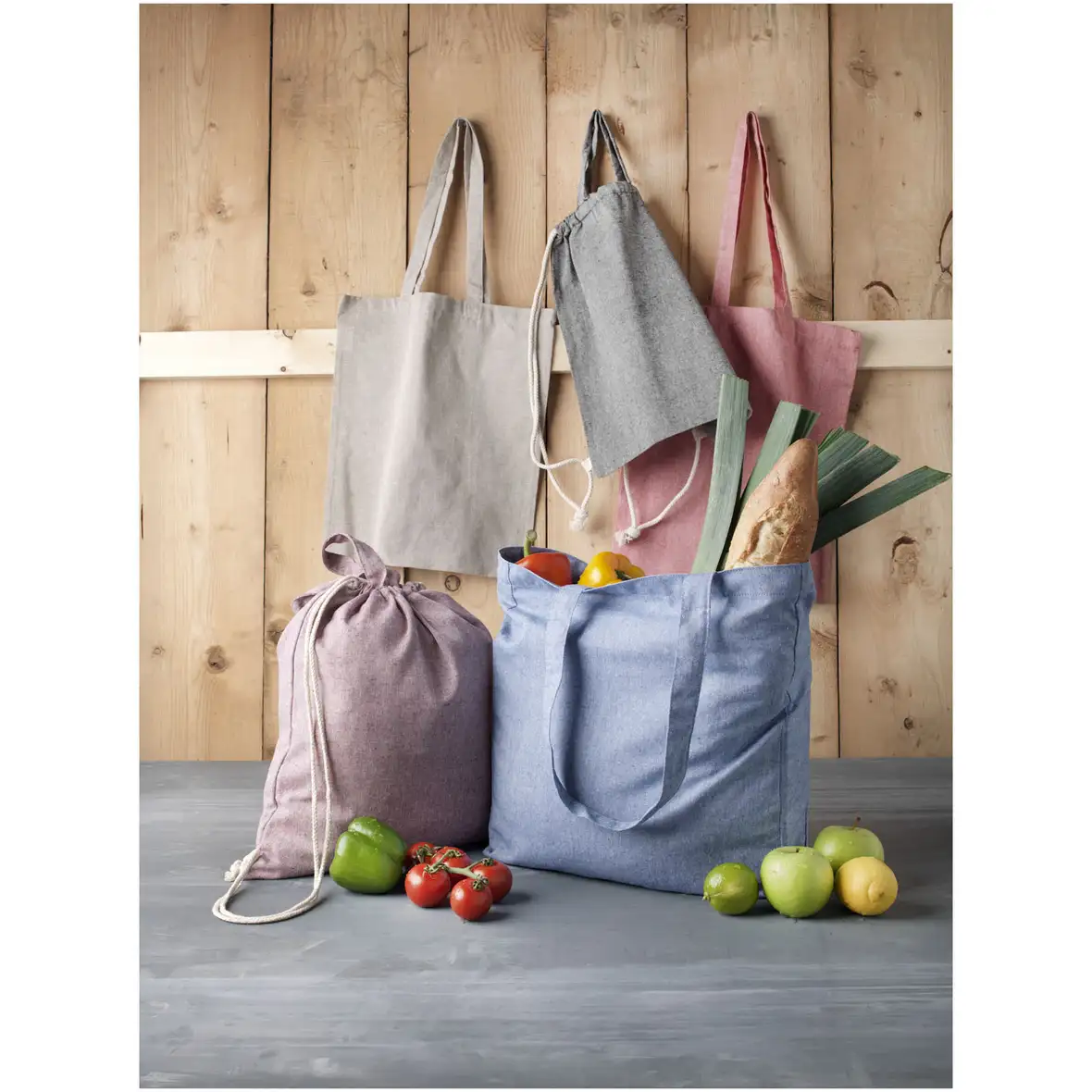 210 g/m² recycelte Tragetasche 7L – Ansicht 3