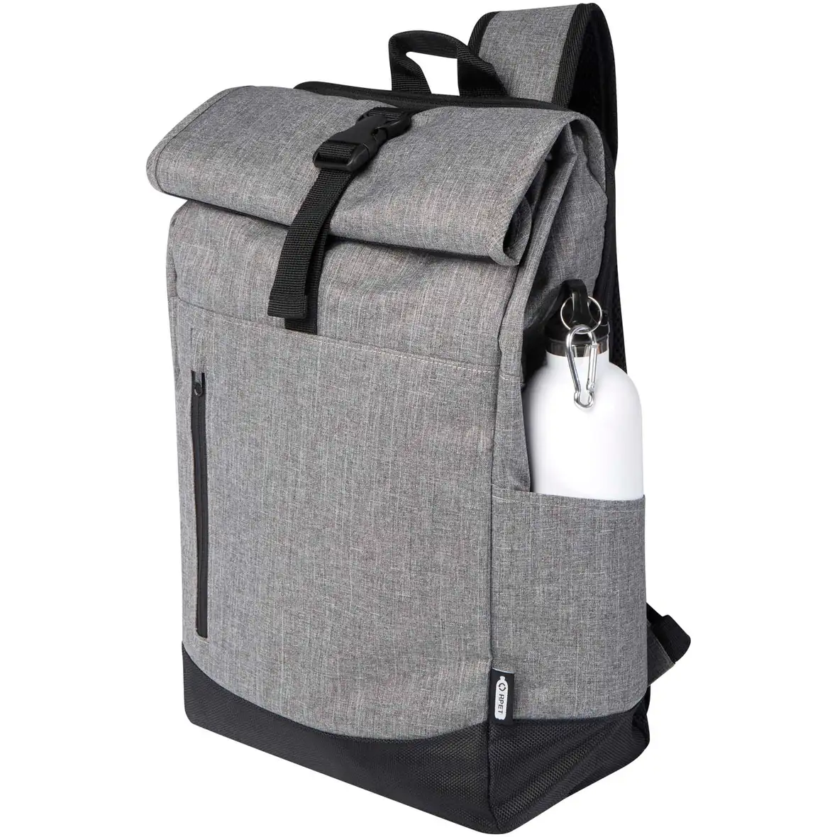 15,6" GRS recycelter Rolltop Laptop-Rucksack 12L – Ansicht 8