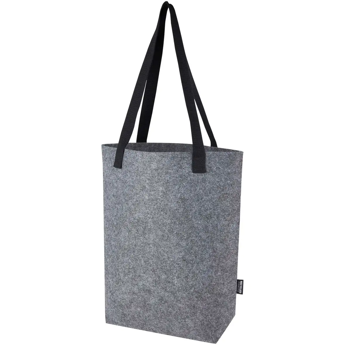 Tragetasche aus GRS-recyceltem Filz mit breitem Boden 12 L – Ansicht 1