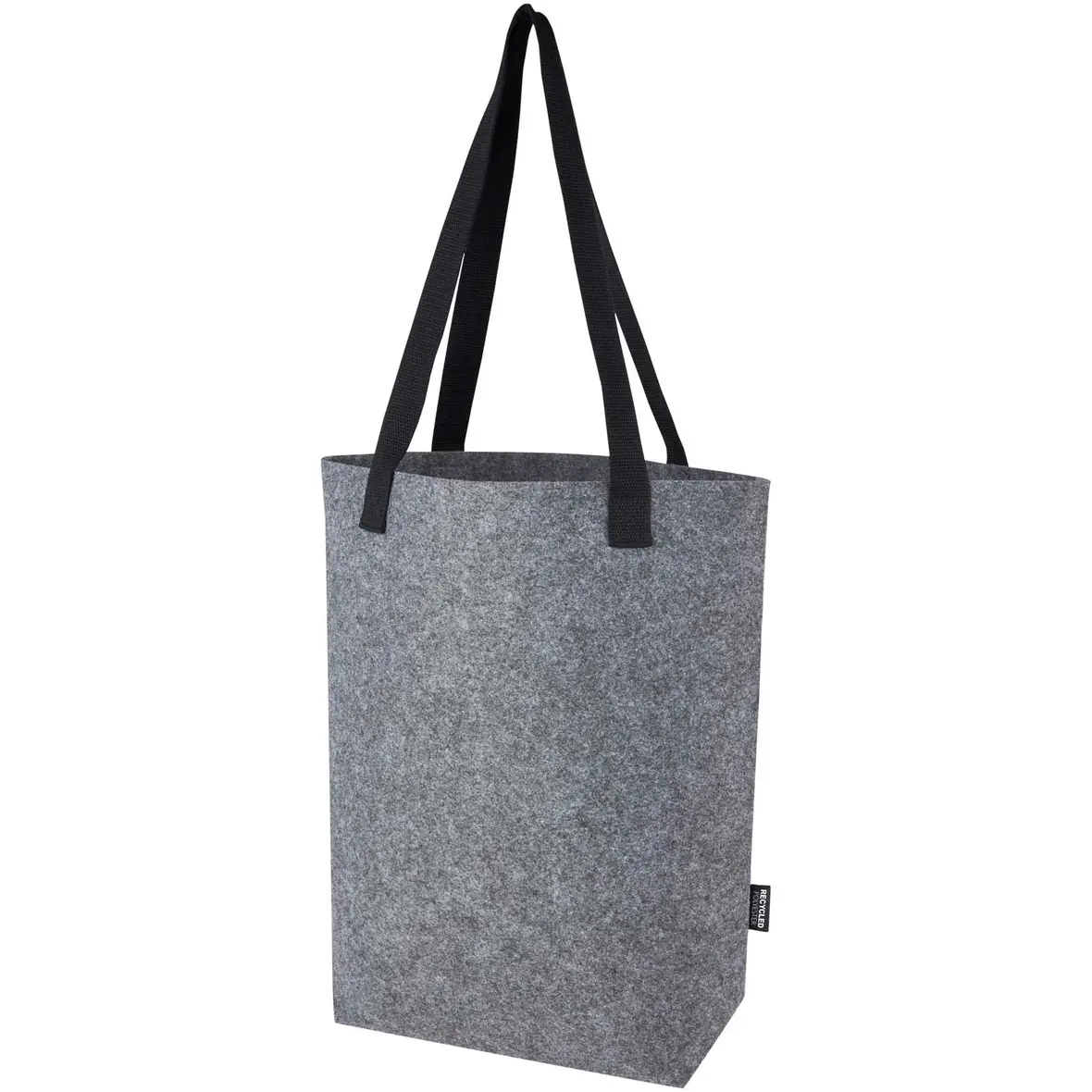 Tragetasche aus GRS-recyceltem Filz mit breitem Boden 12 L – Werbeartikel mit Logo bedrucken