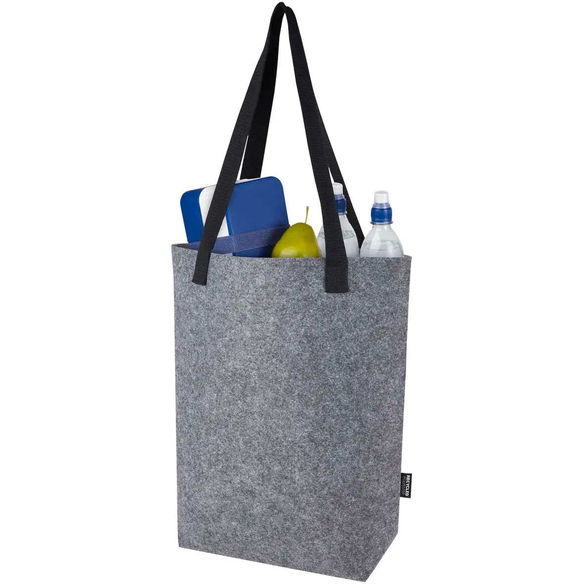 Tragetasche aus GRS-recyceltem Filz mit breitem Boden 12 L – Ansicht 4