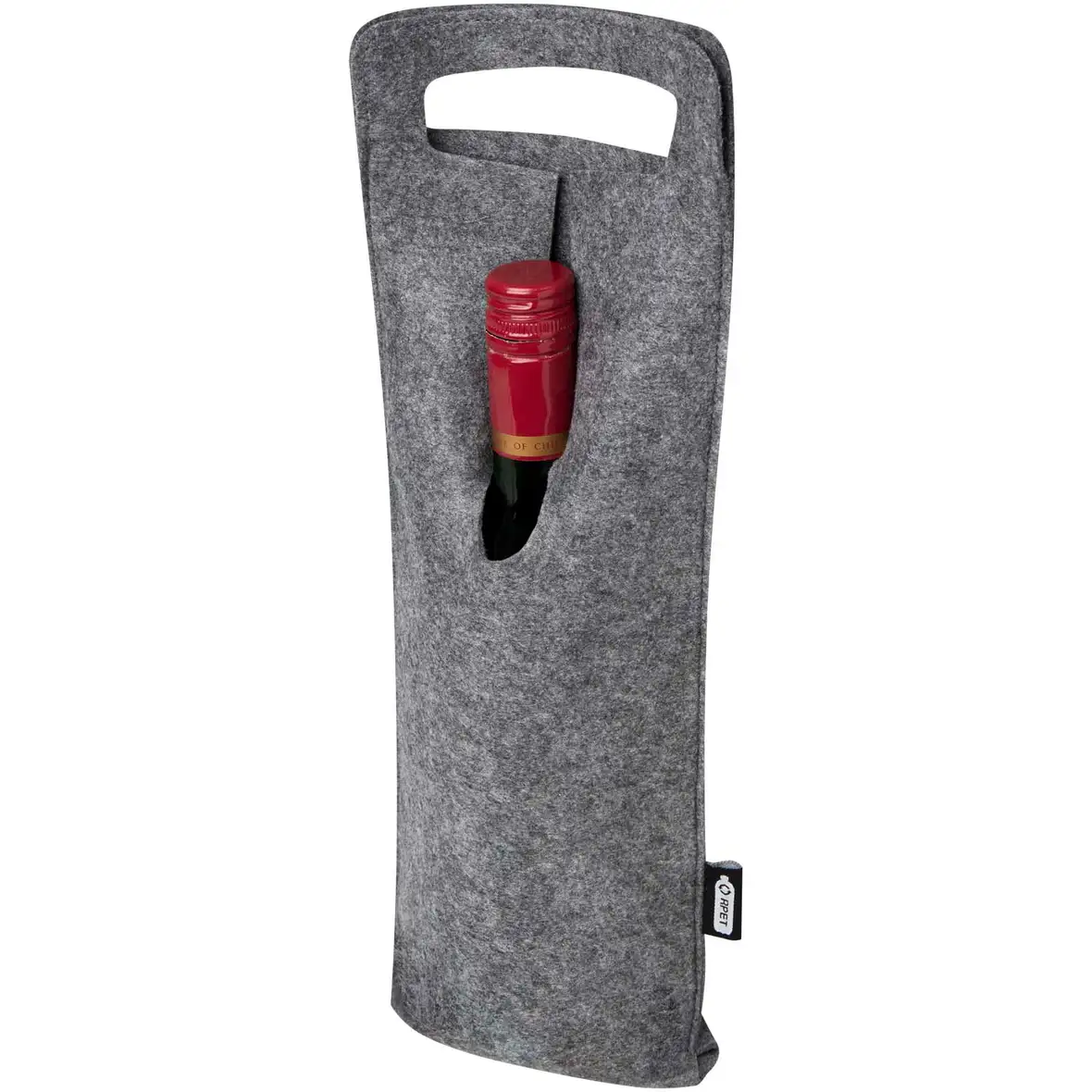 75cl Weinbeutel aus GRS recyceltem Filz – Ansicht 1