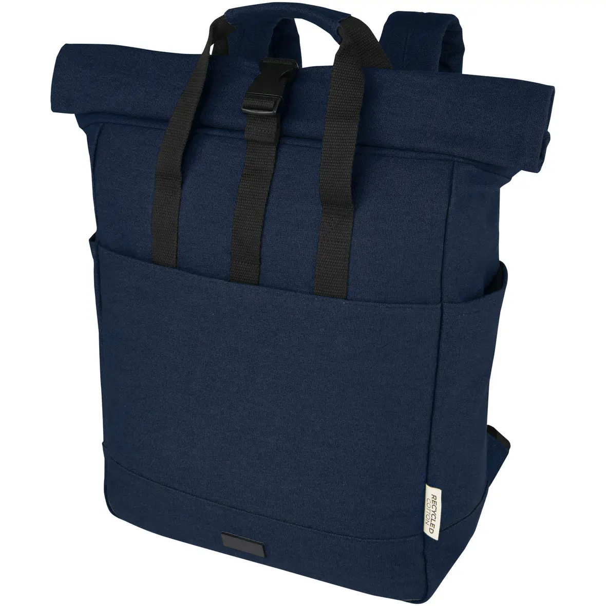 15" GRS Rolltop Laptoprucksack aus recyceltem Canvas 15 L – Werbeartikel mit Logo bedrucken