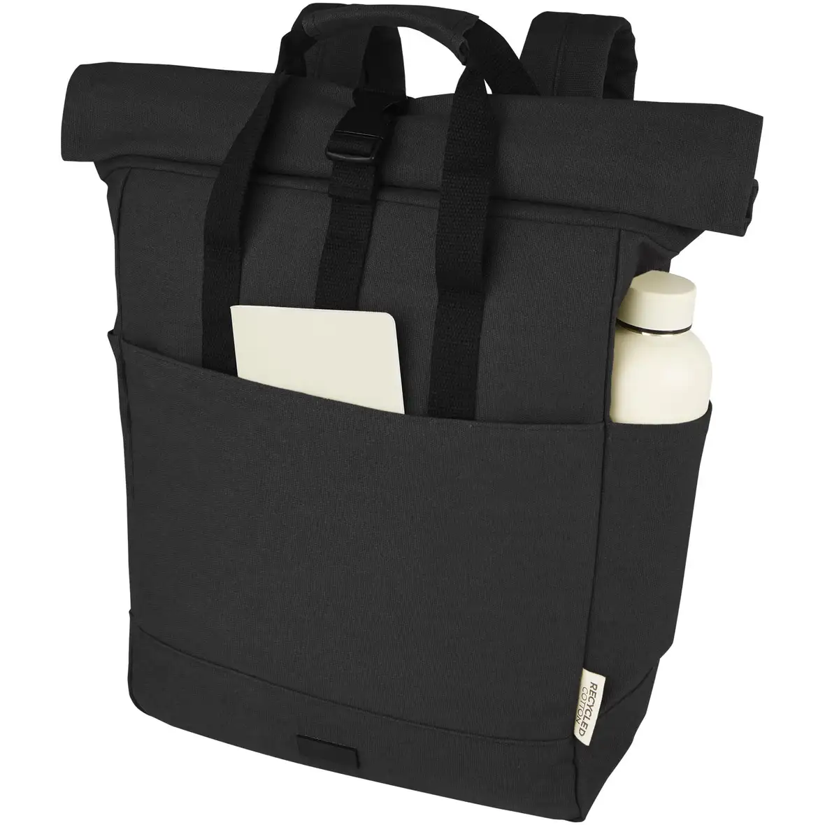 15" GRS Rolltop Laptoprucksack aus recyceltem Canvas 15 L – Ansicht 12