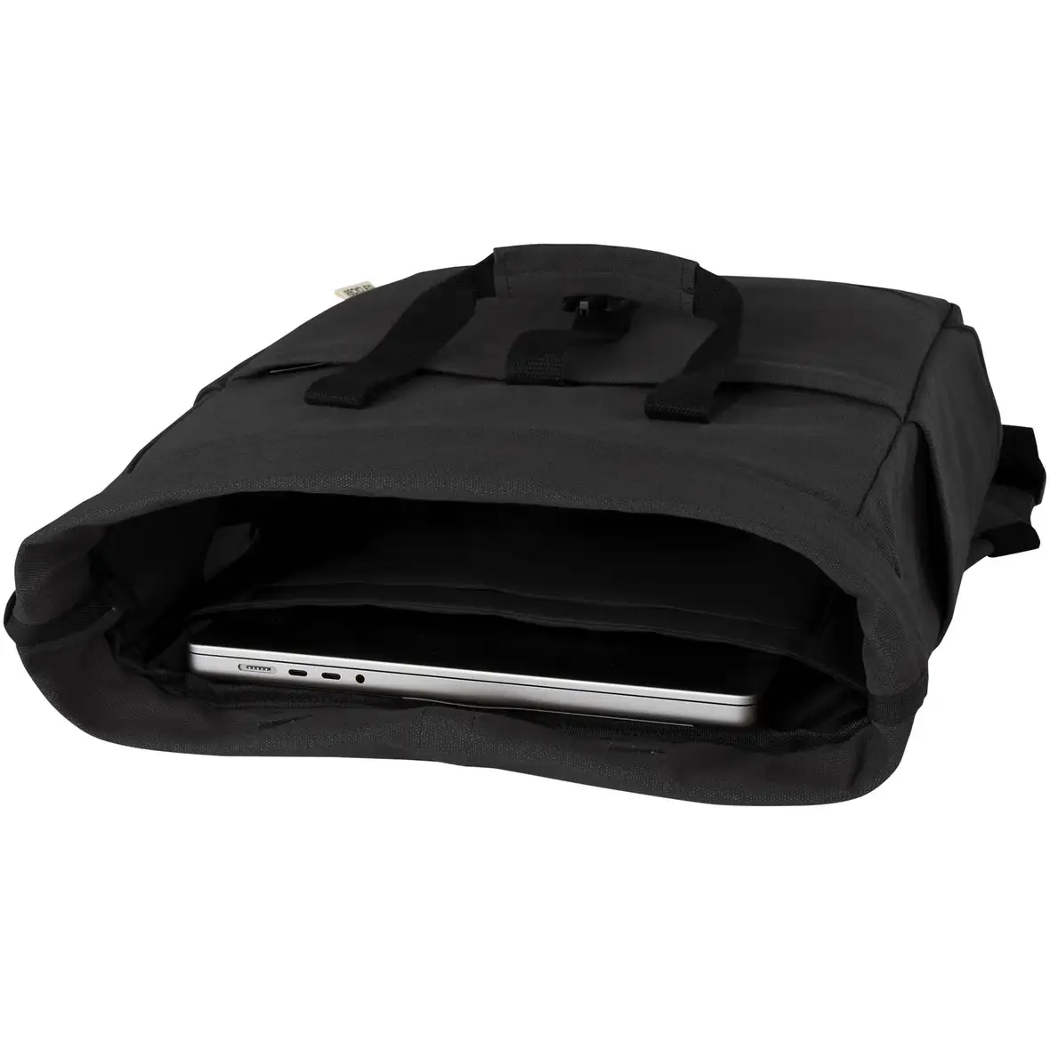 15" GRS Rolltop Laptoprucksack aus recyceltem Canvas 15 L – Ansicht 13