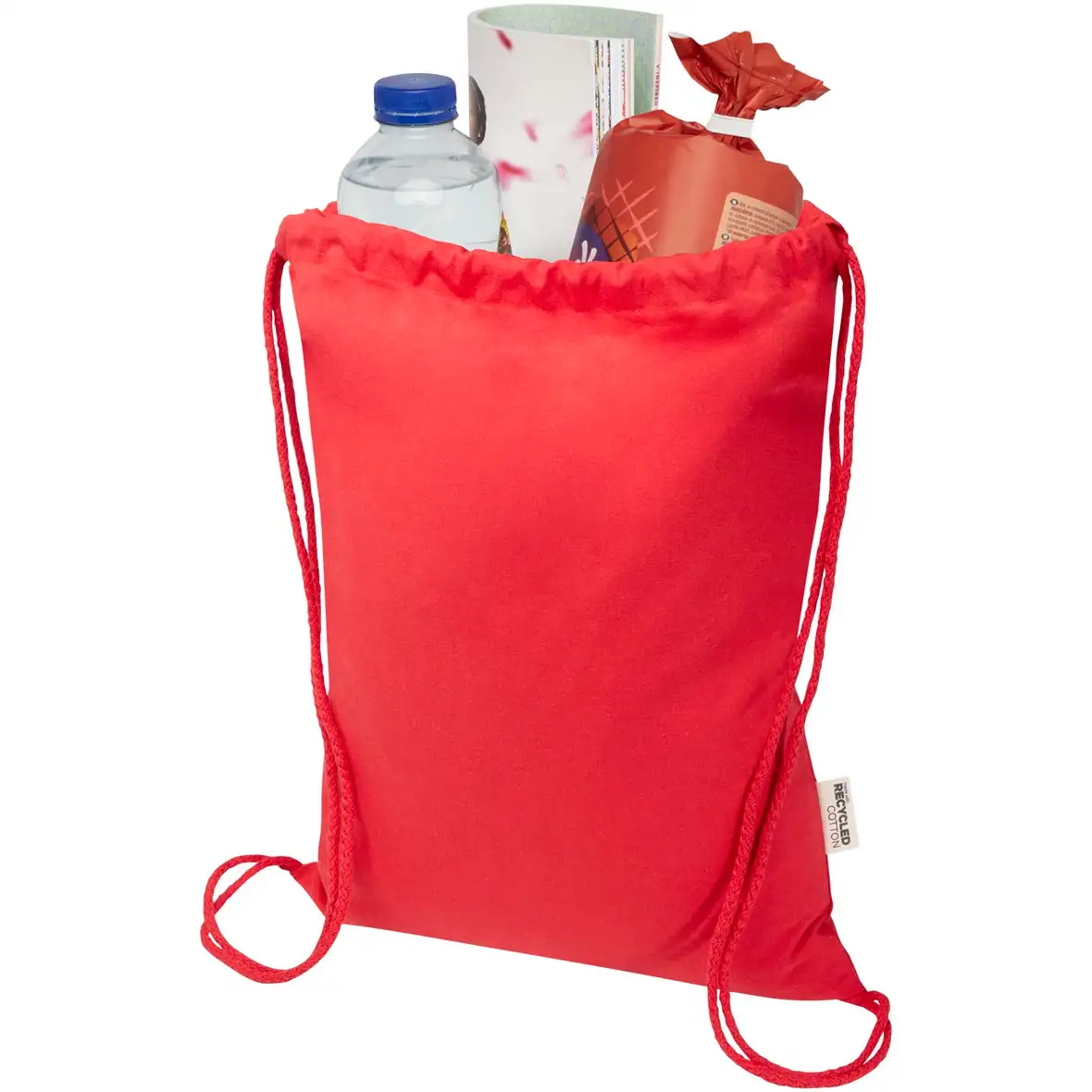 140 g/m² GRS-recycelter Turnbeutel 5 L – Ansicht 11