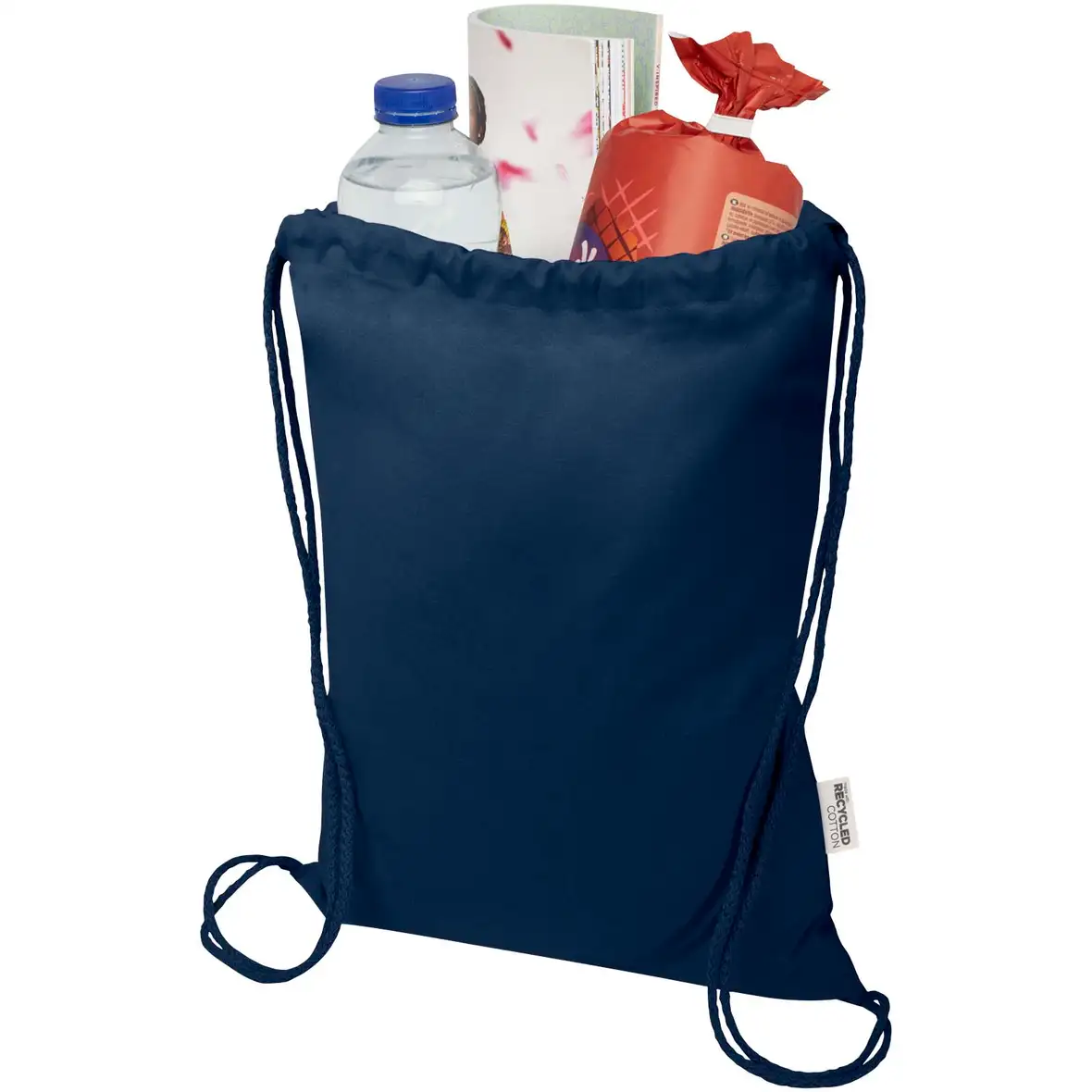 140 g/m² GRS-recycelter Turnbeutel 5 L – Ansicht 19