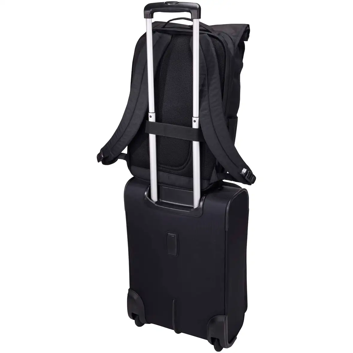 Case Logic Variate 17" erweiterbarer Rolltop Laptop Rucksack aus recyceltem Material – Ansicht 4
