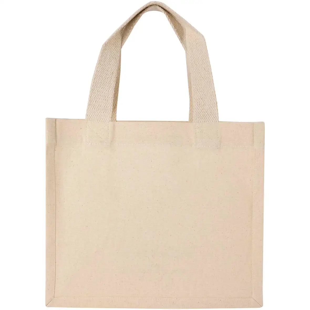 Mini-Tragetasche mit Bodenfalte aus 220 g/m² GRS Recyclingbaumwolle 9L – Ansicht 3