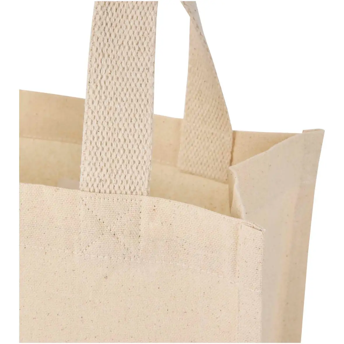Mini-Tragetasche mit Bodenfalte aus 220 g/m² GRS Recyclingbaumwolle 9L – Ansicht 5