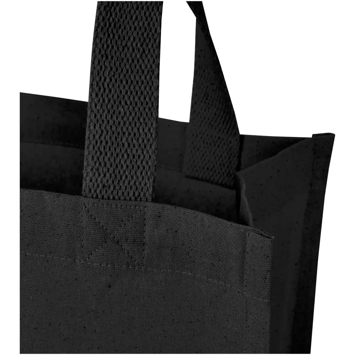 Mini-Tragetasche mit Bodenfalte aus 220 g/m² GRS Recyclingbaumwolle 9L – Ansicht 10