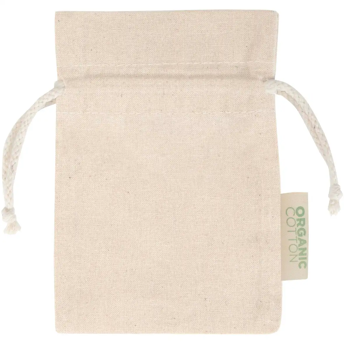 140 g/m² OCS Bio Zuziehbeutel – 15 × 10 cm – Ansicht 2
