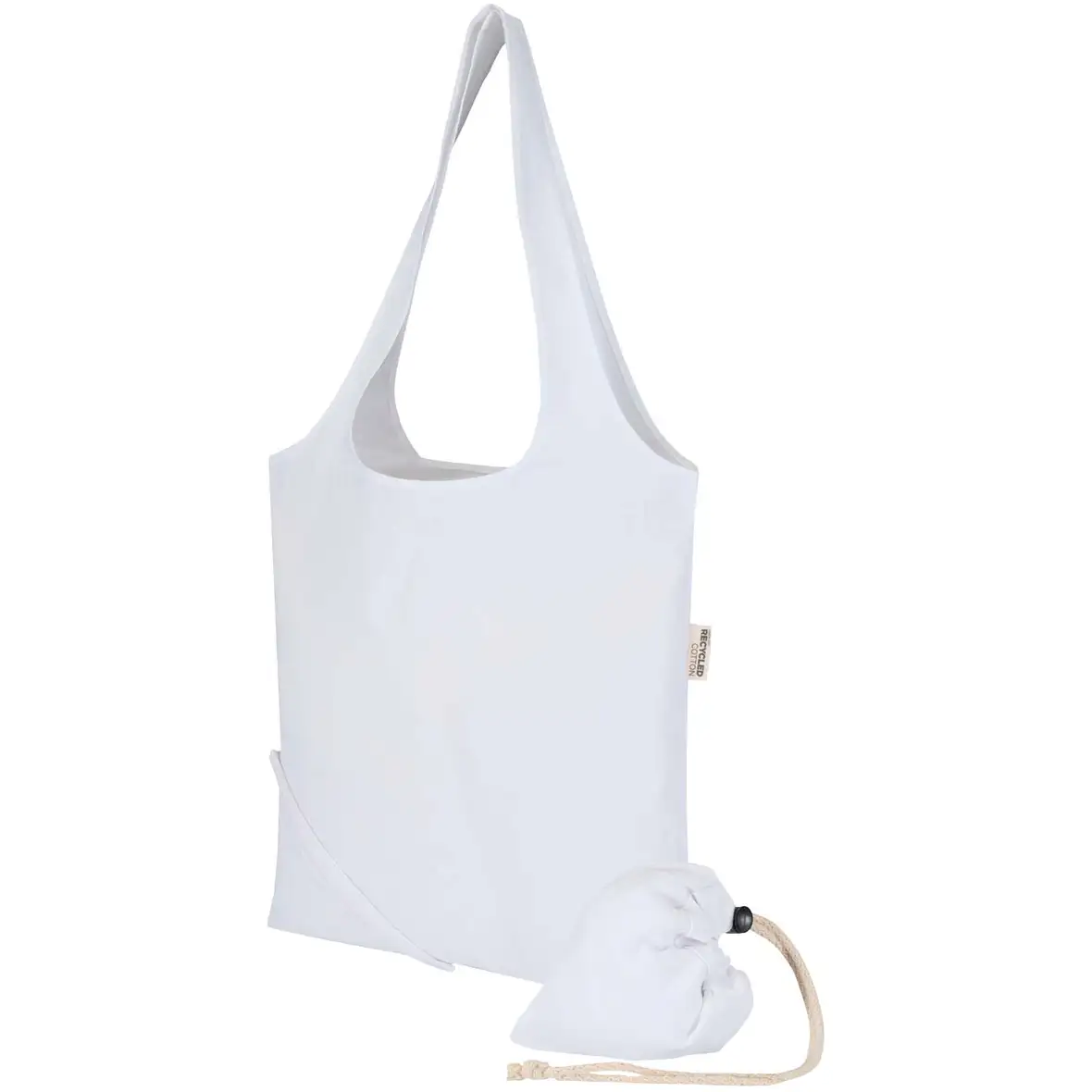 140 g/m², GRS-zertifizierte, faltbare Baumwoll Tragetasche, 7 l – Ansicht 1