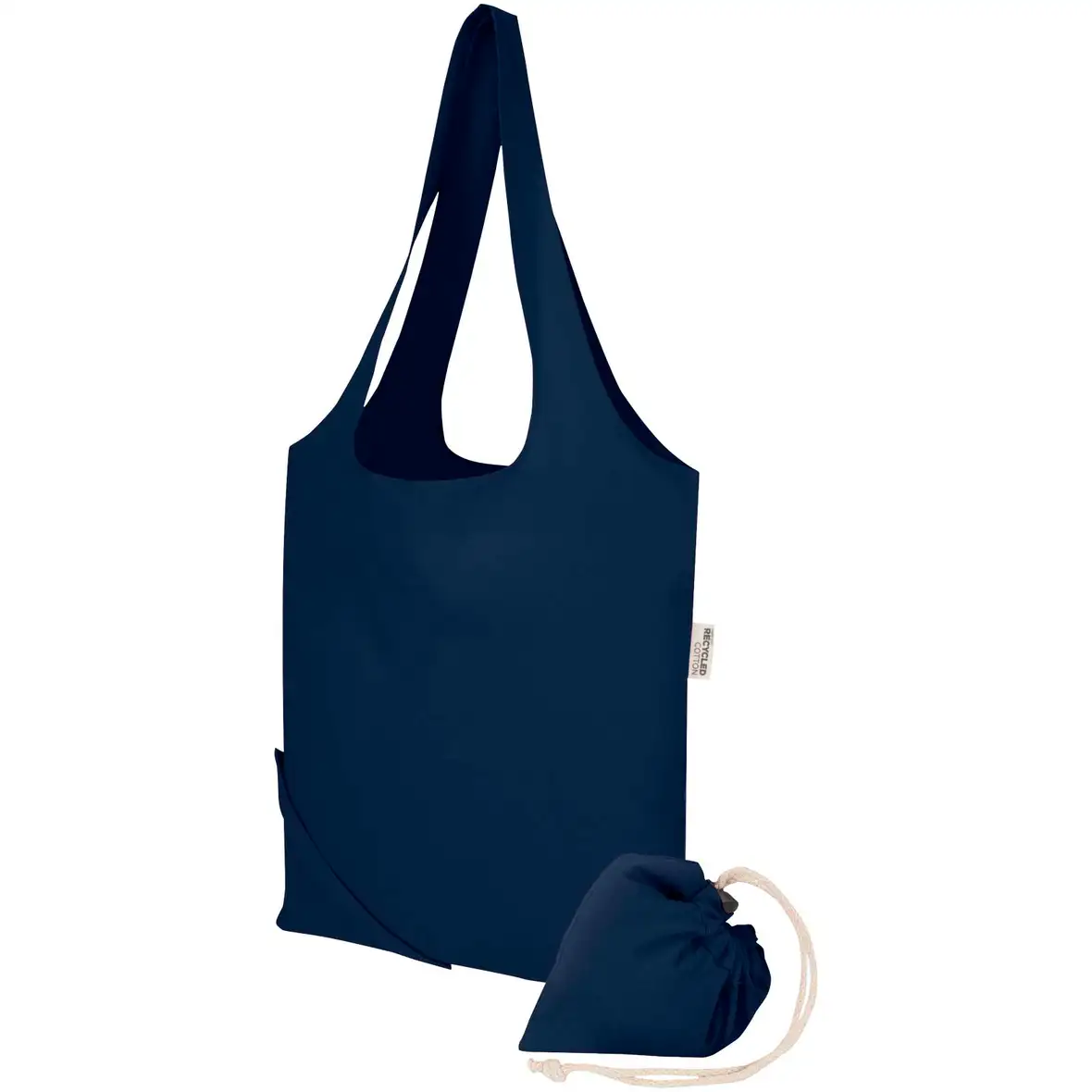 140 g/m², GRS-zertifizierte, faltbare Baumwoll Tragetasche, 7 l – Ansicht 25
