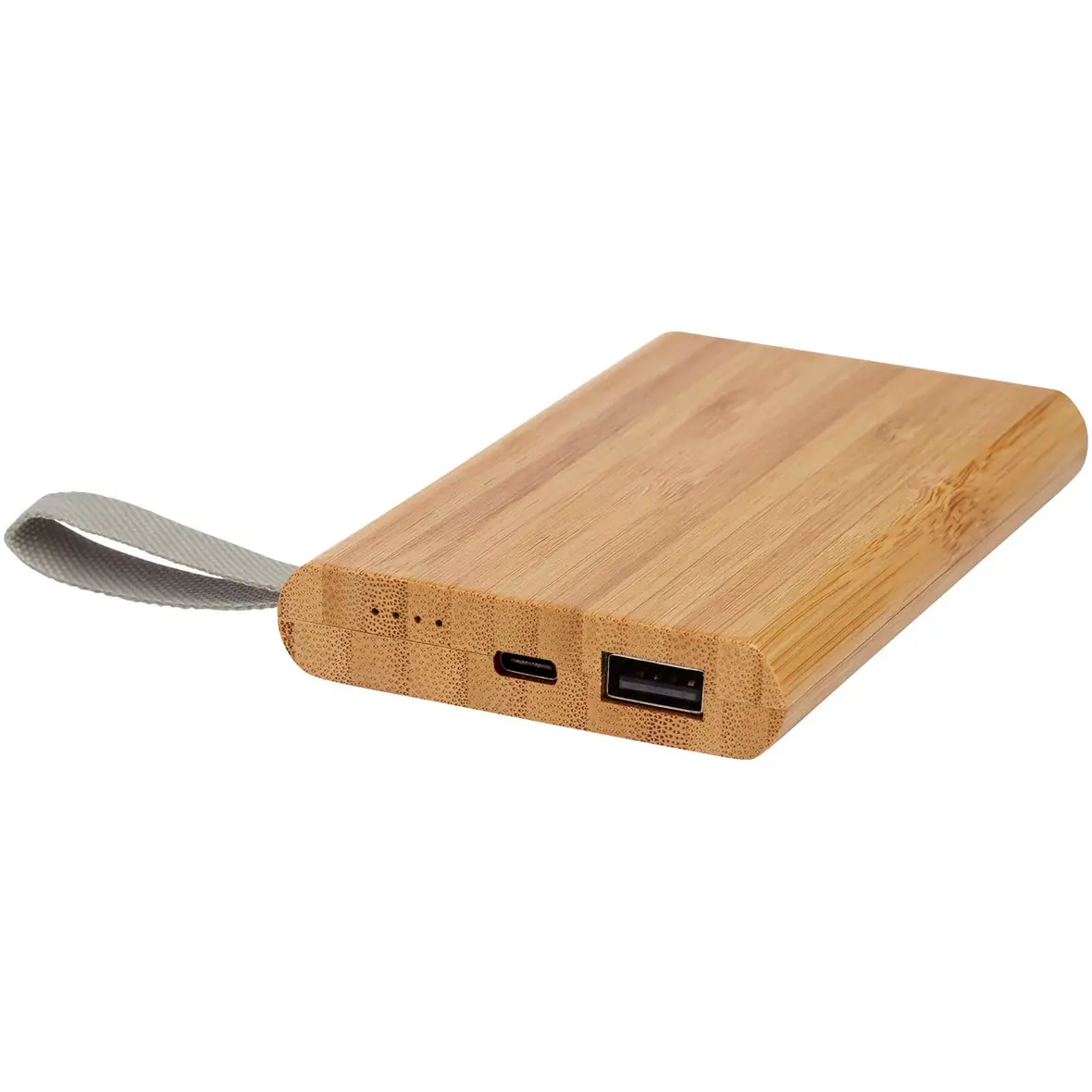 5000 mAh Powerbank aus Bambus – Werbeartikel mit Logo bedrucken