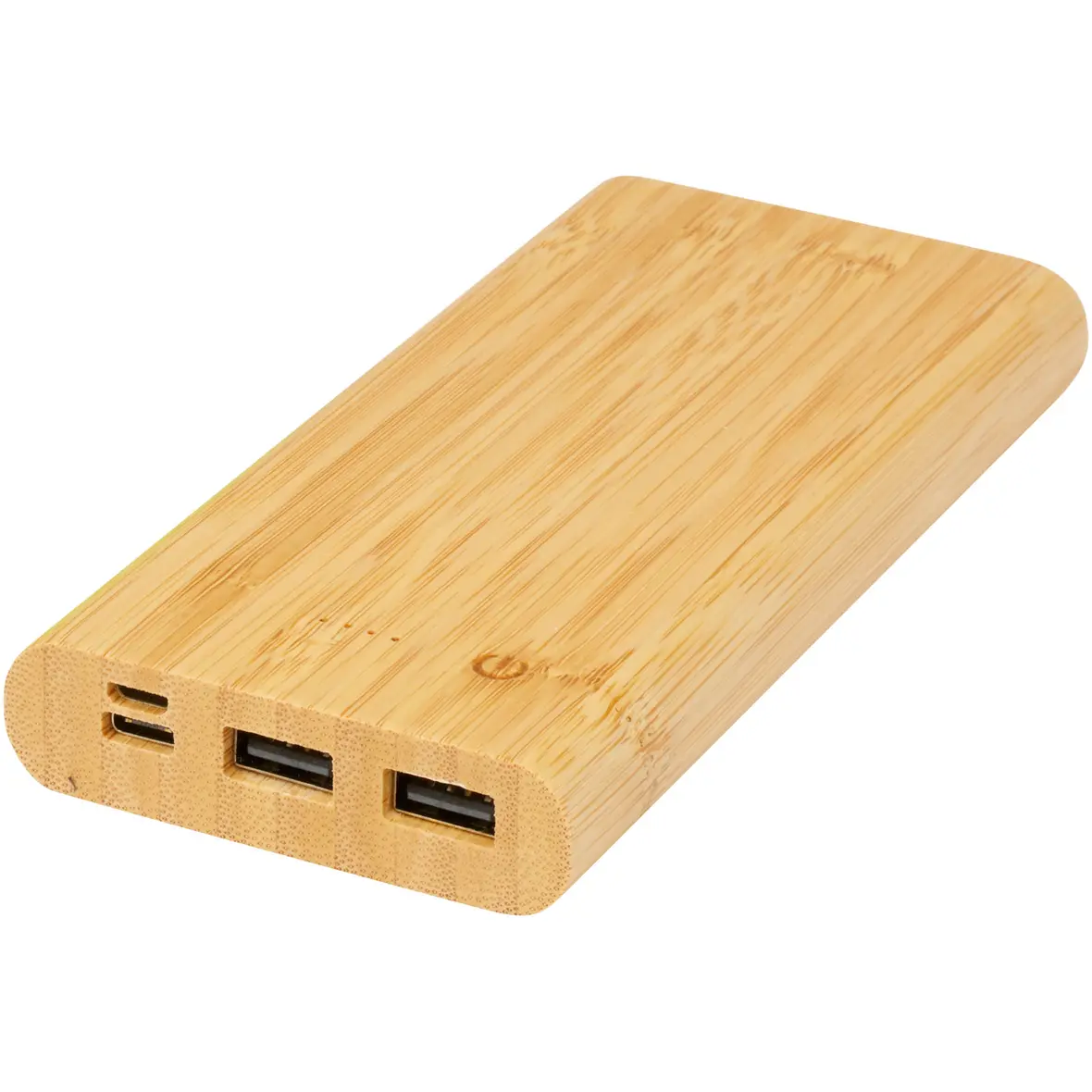 10.000 mAh Powerbank aus Bambus – Werbeartikel mit Logo bedrucken