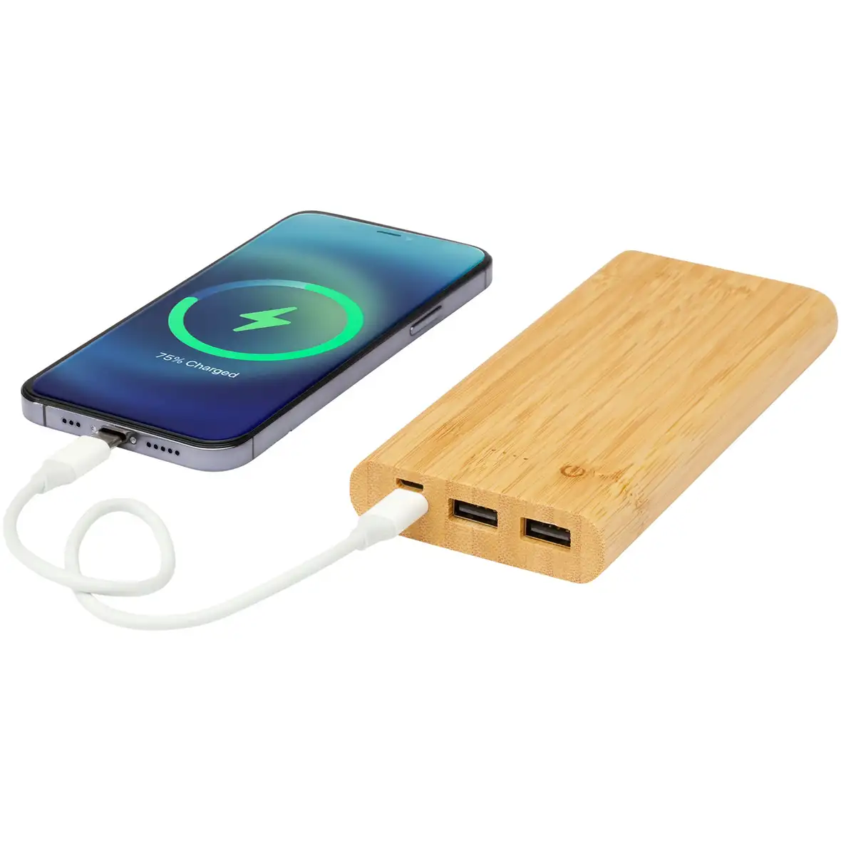 10.000 mAh Powerbank aus Bambus – Ansicht 6