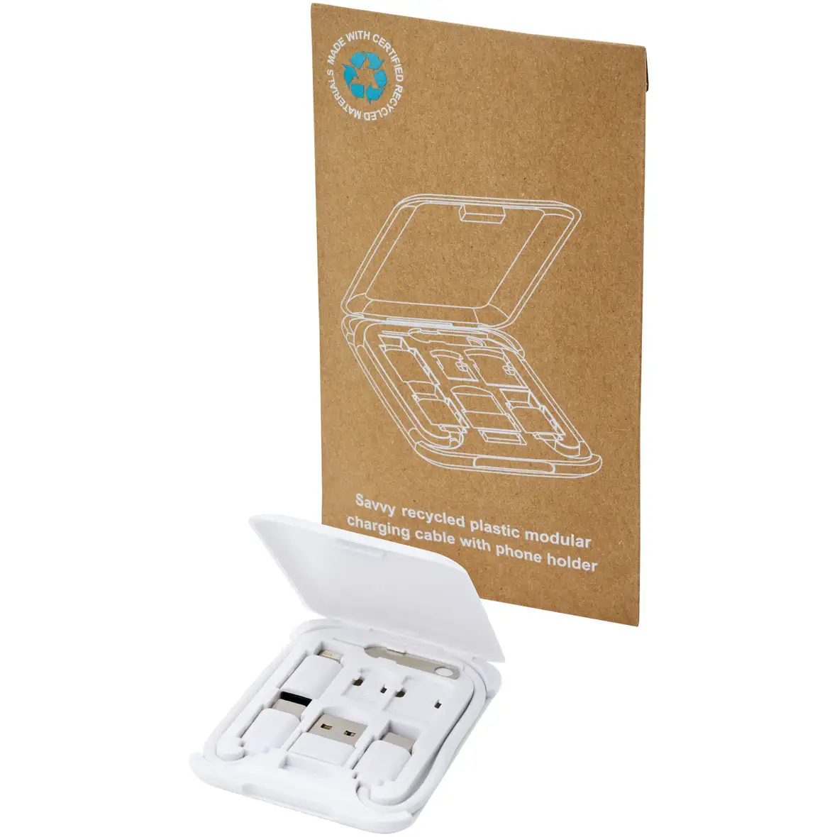 Recyceltes modulares Ladekabel mit Telefonhalterung – Ansicht 4
