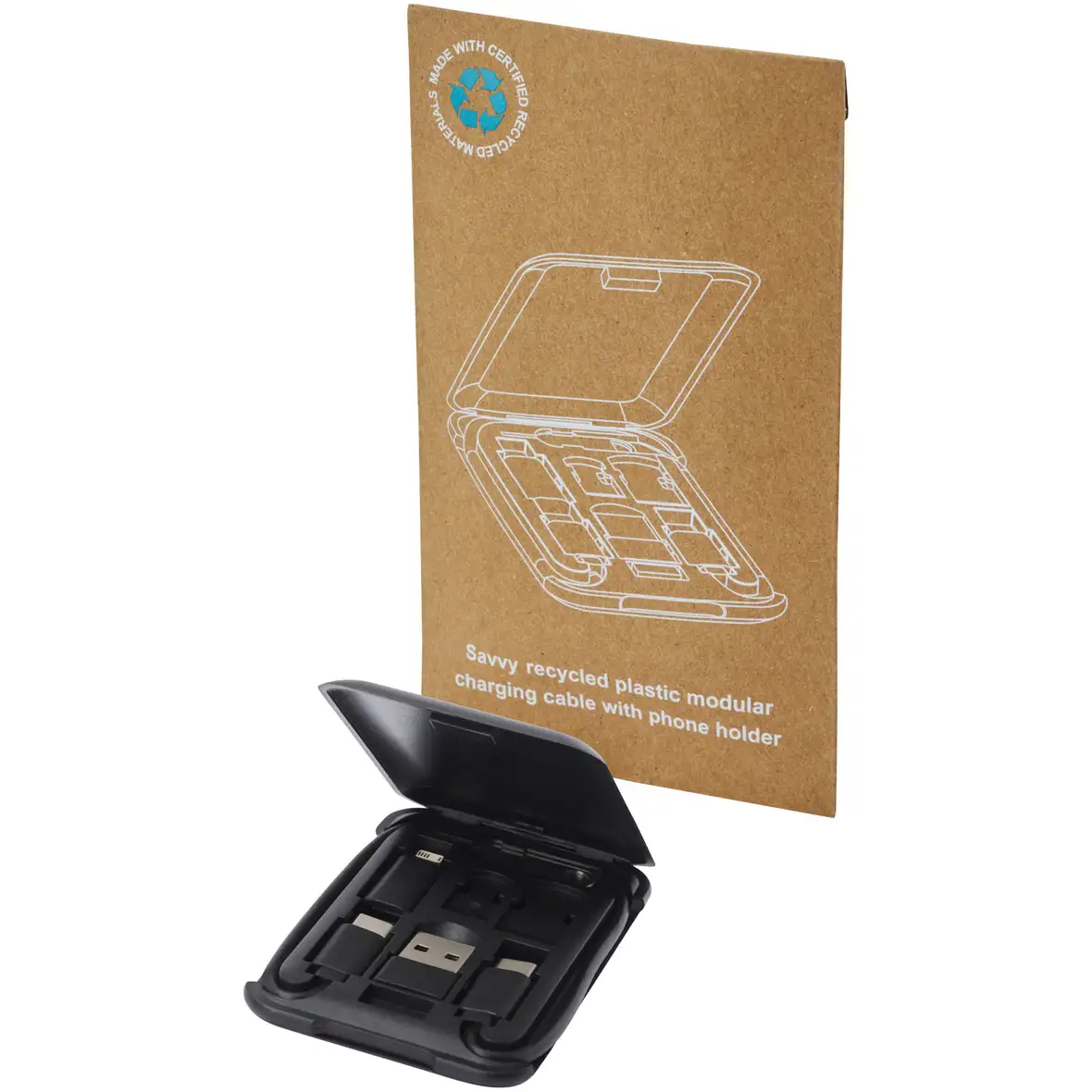 Recyceltes modulares Ladekabel mit Telefonhalterung – Ansicht 10