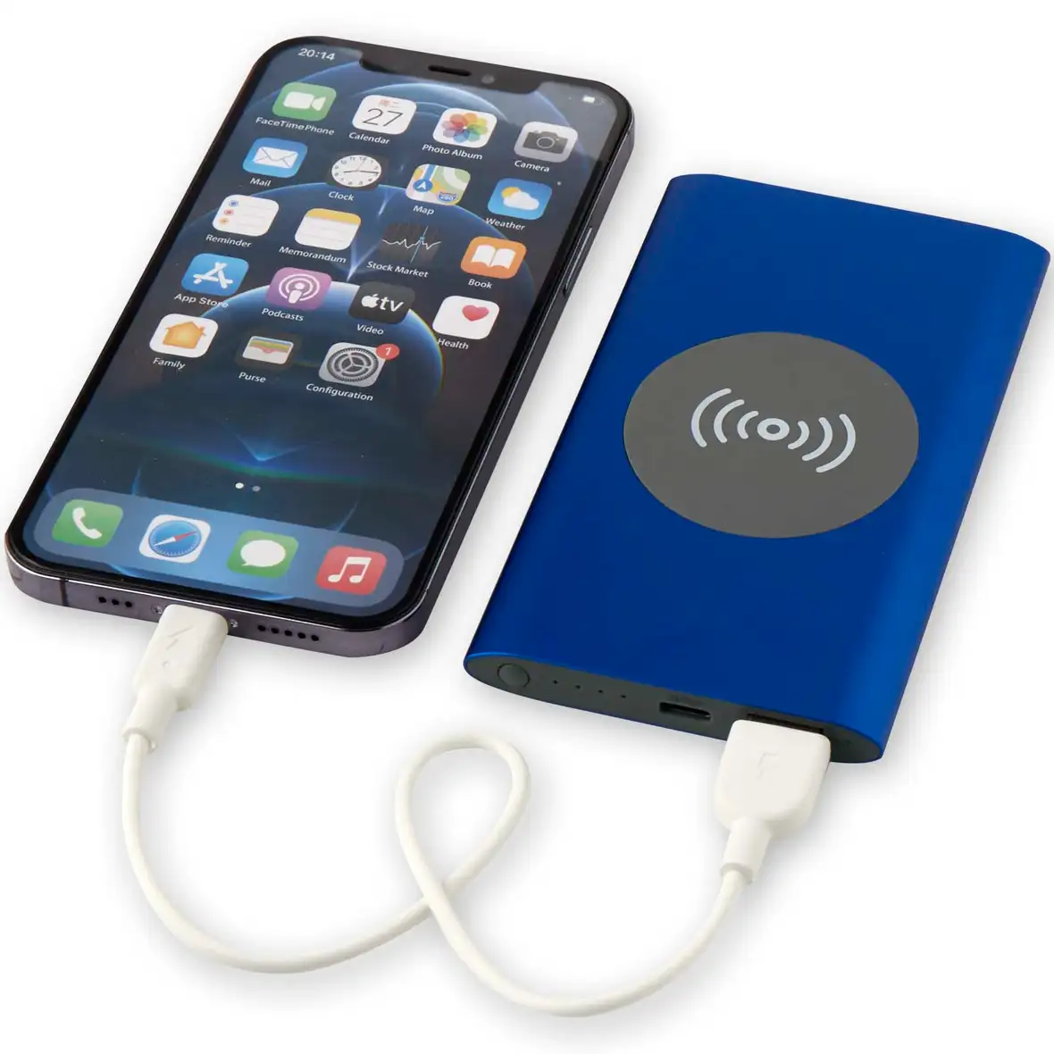 4000 mAh Typ-C kabellose Powerbank aus recyceltem Aluminium – Ansicht 5