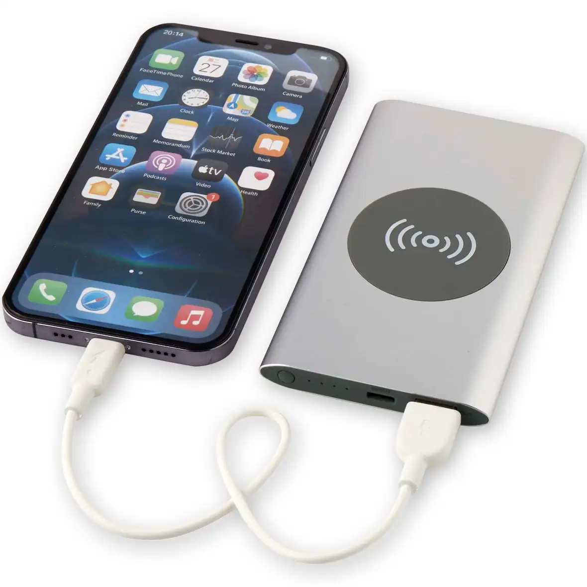 4000 mAh Typ-C kabellose Powerbank aus recyceltem Aluminium – Ansicht 11