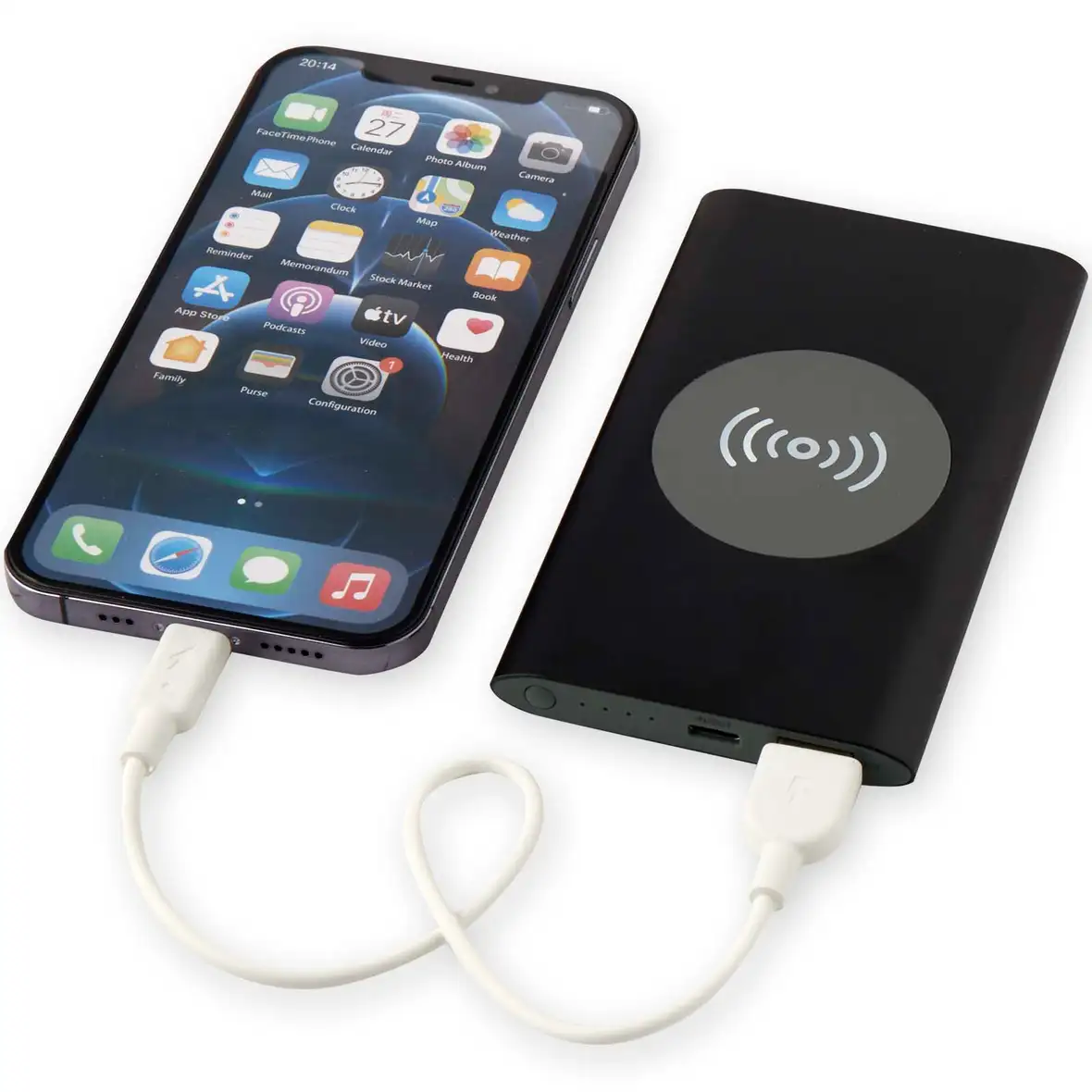 4000 mAh Typ-C kabellose Powerbank aus recyceltem Aluminium – Ansicht 17