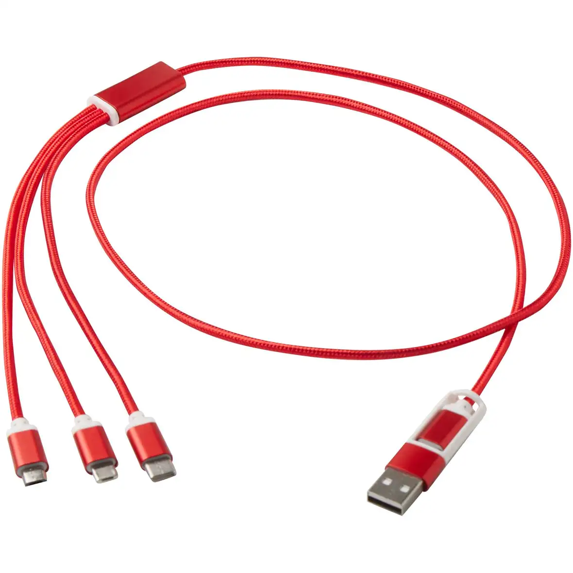 5-in-1 Ladekabel aus recyceltem Aluminium – Ansicht 1