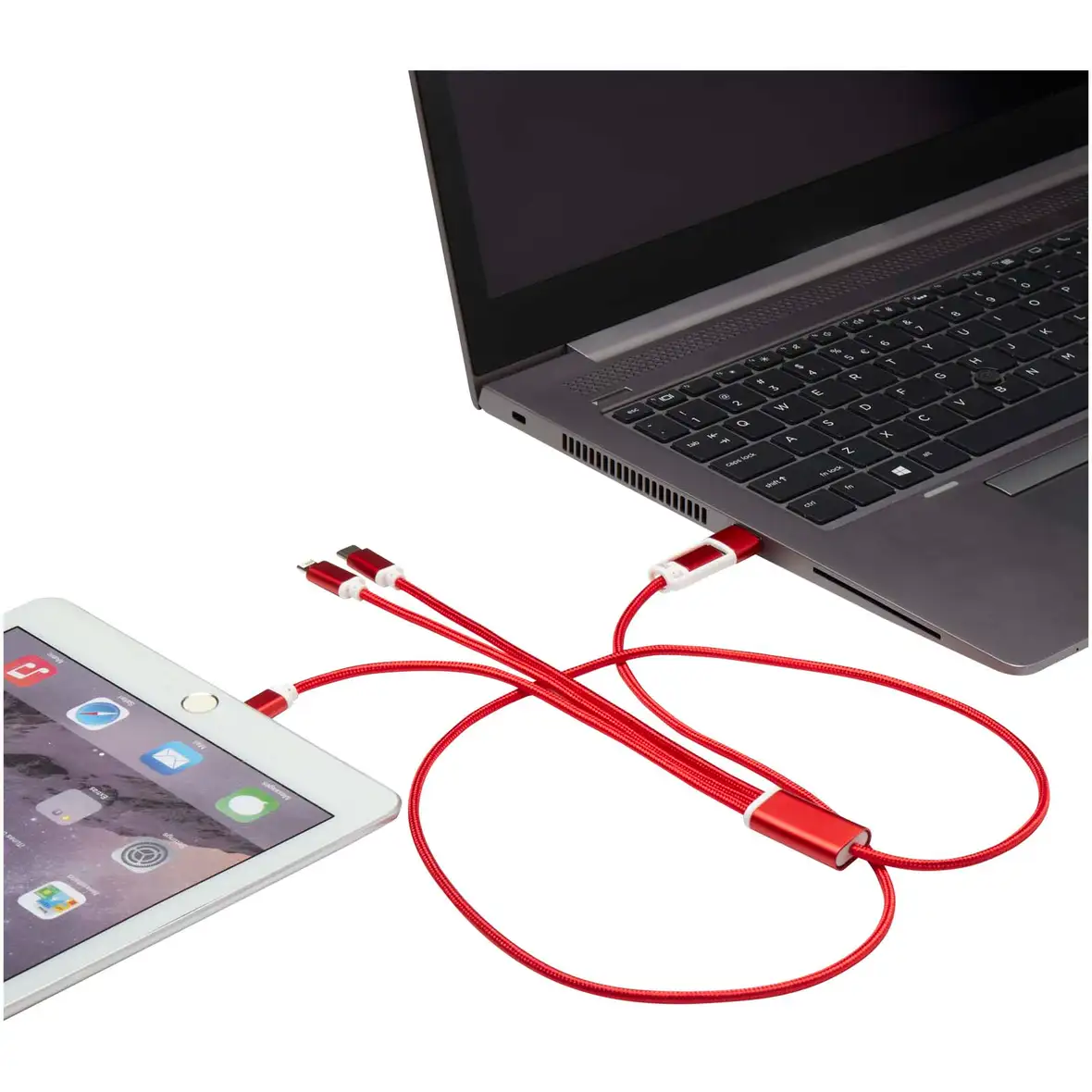 5-in-1 Ladekabel aus recyceltem Aluminium – Ansicht 3