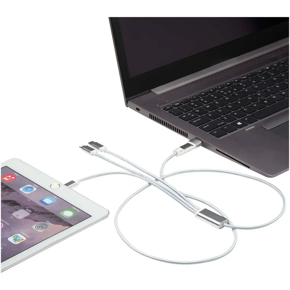 5-in-1 Ladekabel aus recyceltem Aluminium – Ansicht 13