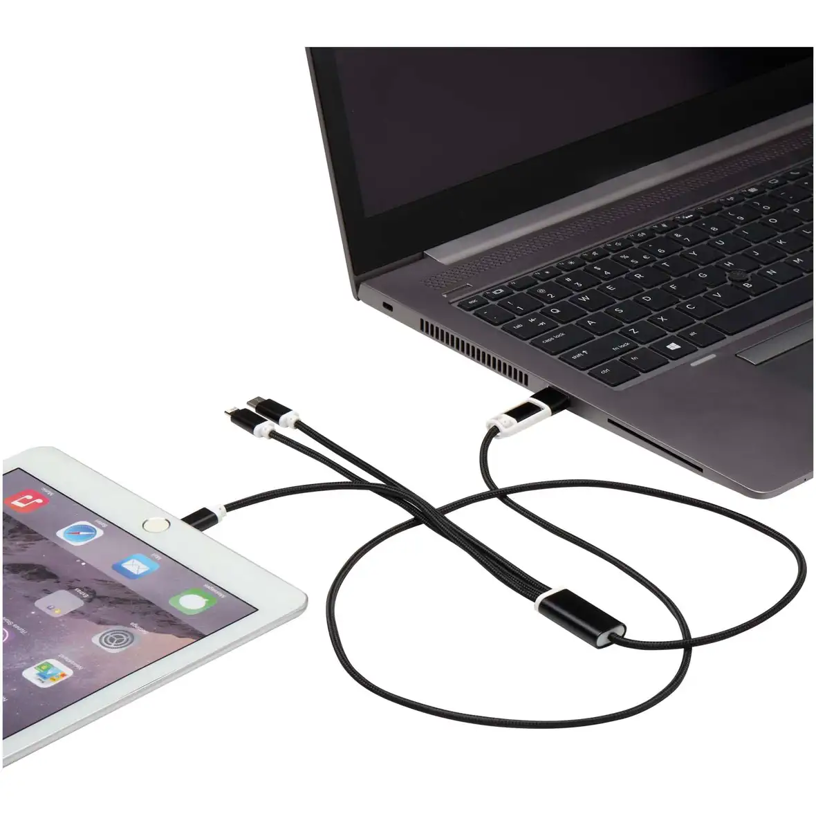 5-in-1 Ladekabel aus recyceltem Aluminium – Ansicht 18