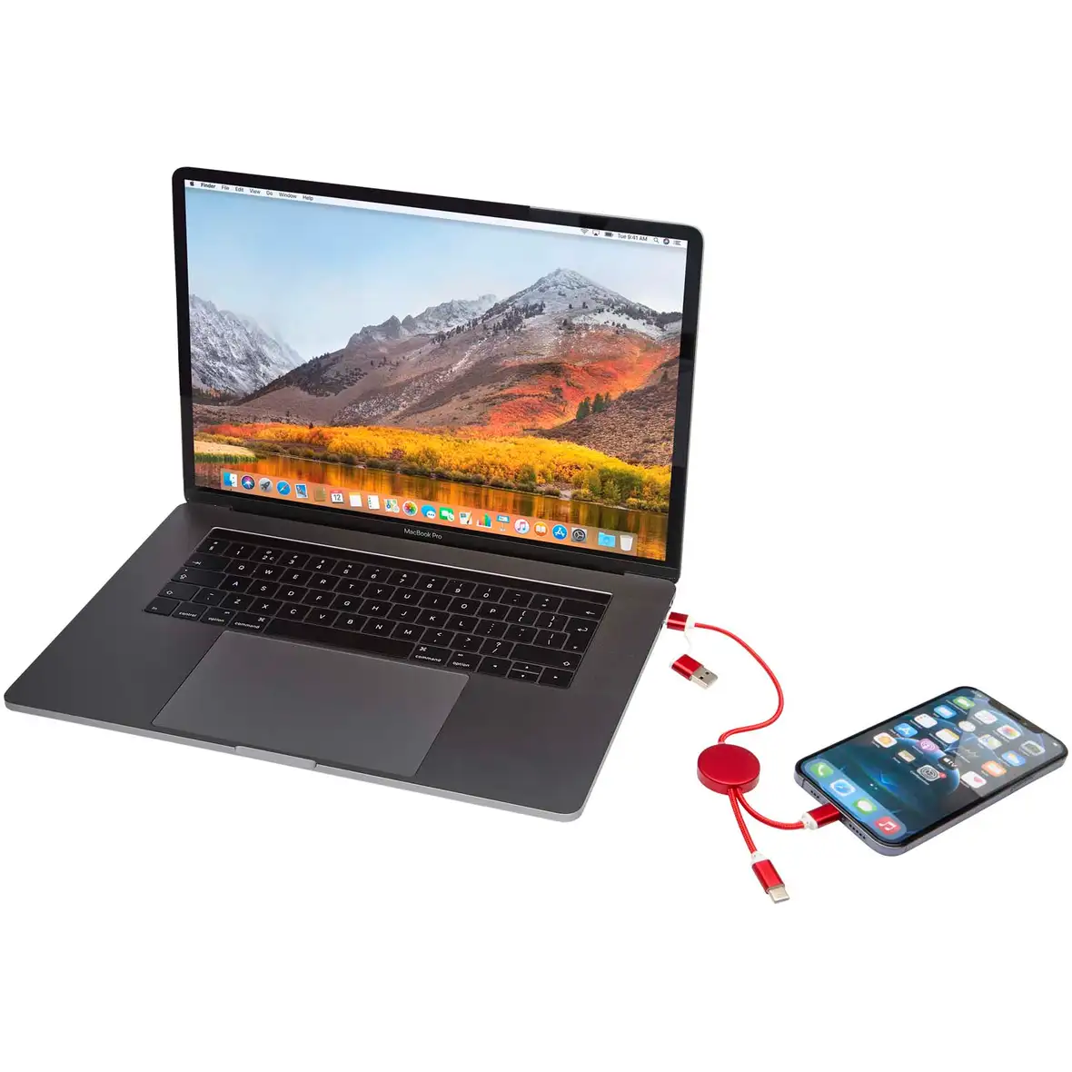 30 cm 5-in-1 Kabel aus recyceltem Kunststoff für Datenübertragung und 27W Schnellladung – Ansicht 6