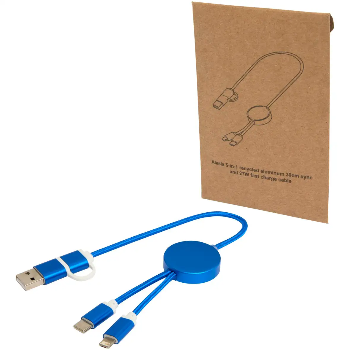 30 cm 5-in-1 Kabel aus recyceltem Kunststoff für Datenübertragung und 27W Schnellladung – Ansicht 7