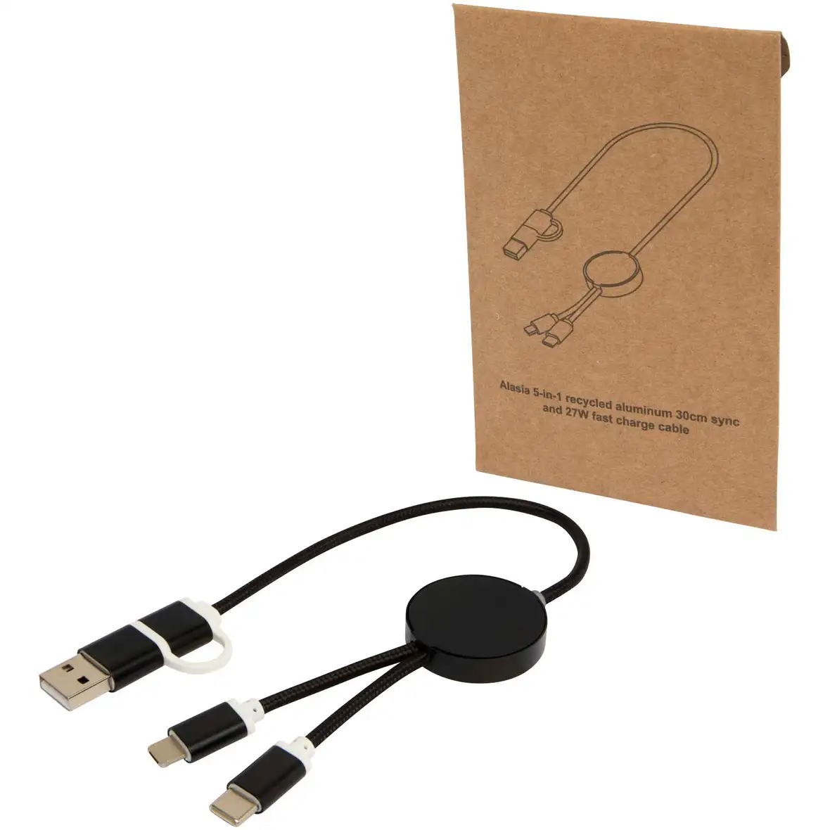 30 cm 5-in-1 Kabel aus recyceltem Kunststoff für Datenübertragung und 27W Schnellladung – Ansicht 19