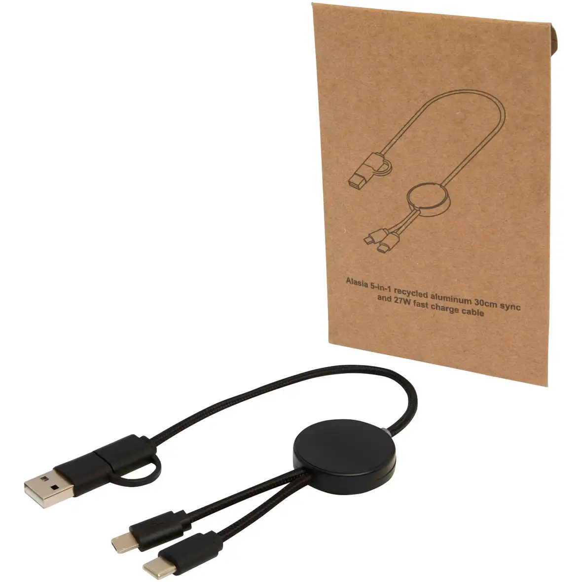 30 cm 5-in-1 Kabel aus recyceltem Kunststoff für Datenübertragung und 27W Schnellladung – Ansicht 19