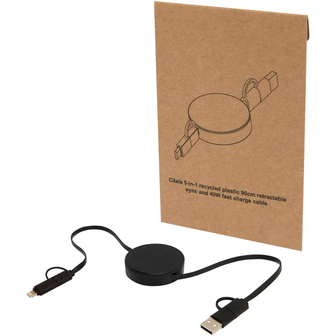 90 cm 5-in-1 Kabel aus recyceltem Kunststoff für Datenübertragung und 40W Schnellladung – Ansicht 7