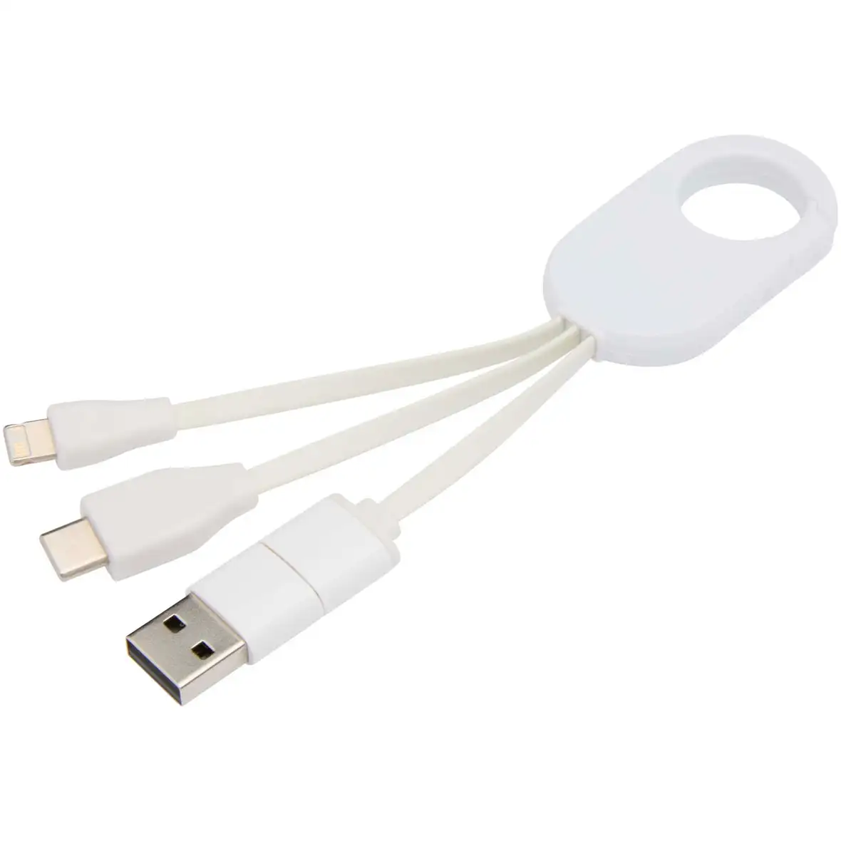 4-in-1 Ladekabel aus recyceltem Kunststoff – Ansicht 1