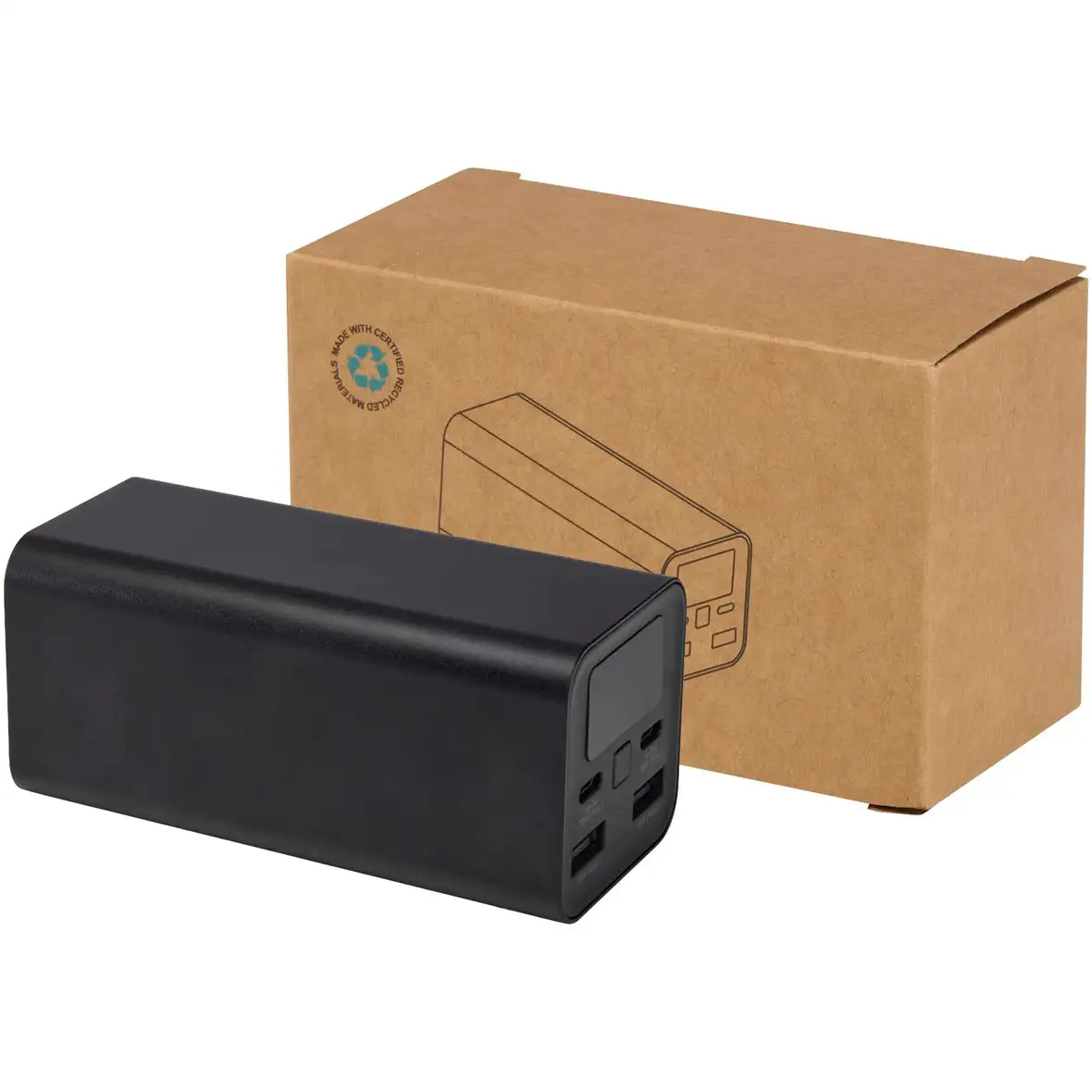 70 W 20.000 mAh Laptop Powerbank aus recyceltem Aluminium – Ansicht 1