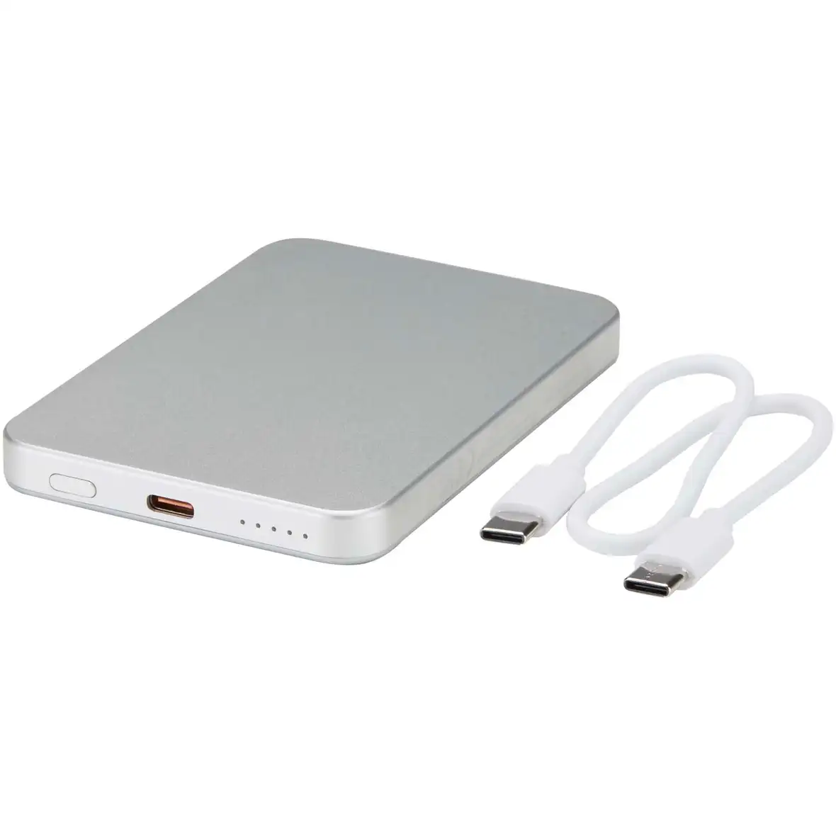5000 mAh RCS Powerbank aus recyceltem Aluminium mit Magnetfunktion – Ansicht 4