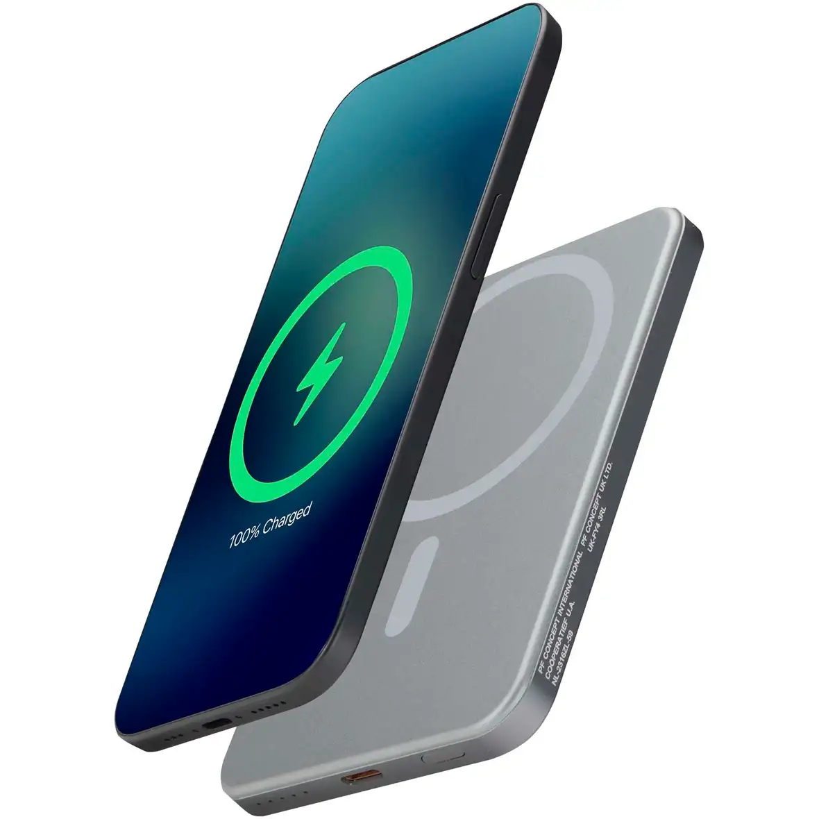 5000 mAh RCS Powerbank aus recyceltem Aluminium mit Magnetfunktion – Ansicht 6
