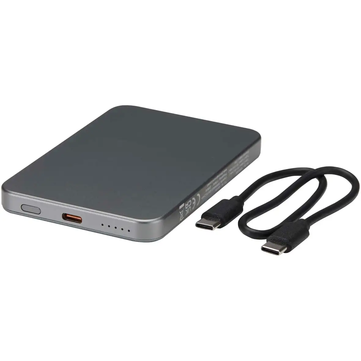 5000 mAh RCS Powerbank aus recyceltem Aluminium mit Magnetfunktion – Ansicht 9