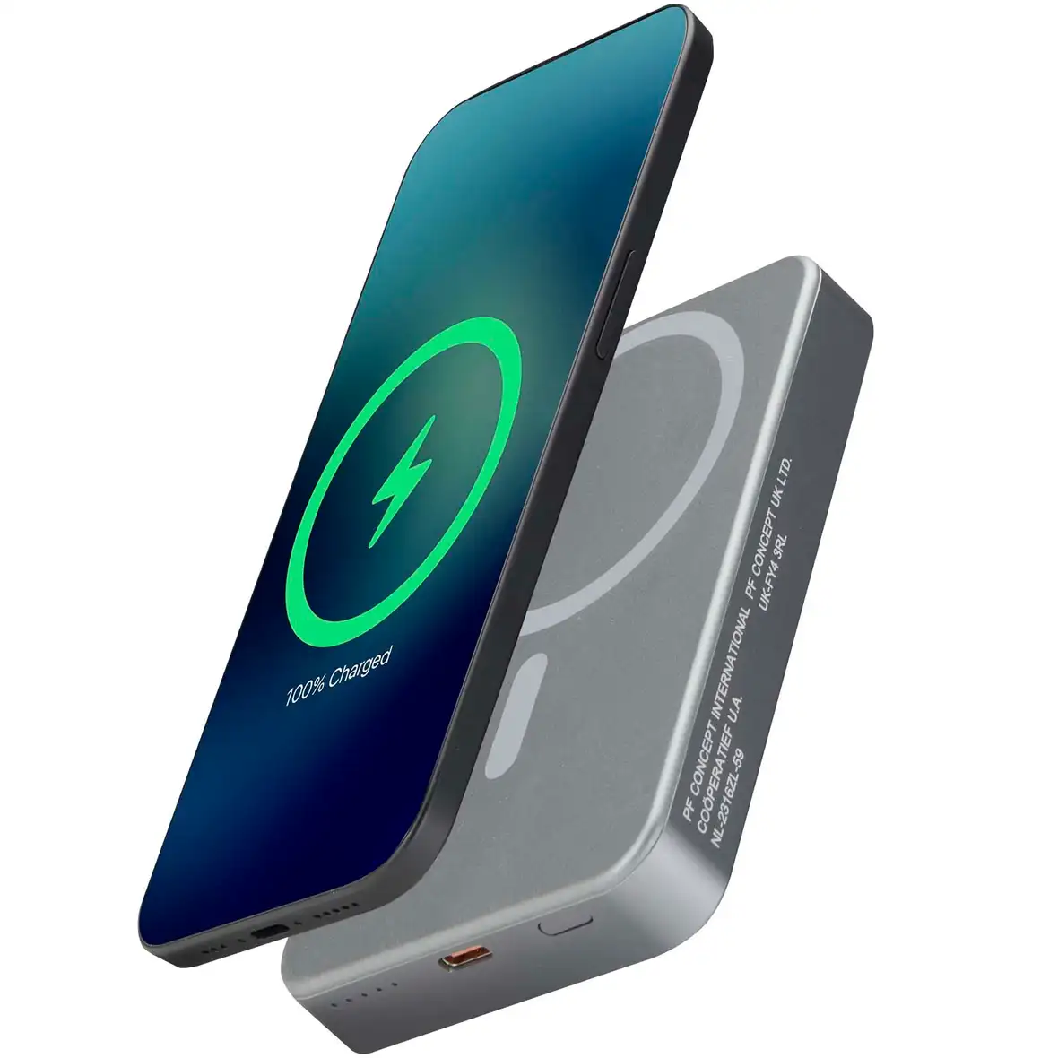 10.000 mAh RCS Powerbank aus recyceltem Aluminium mit Magnetfunktion – Ansicht 6